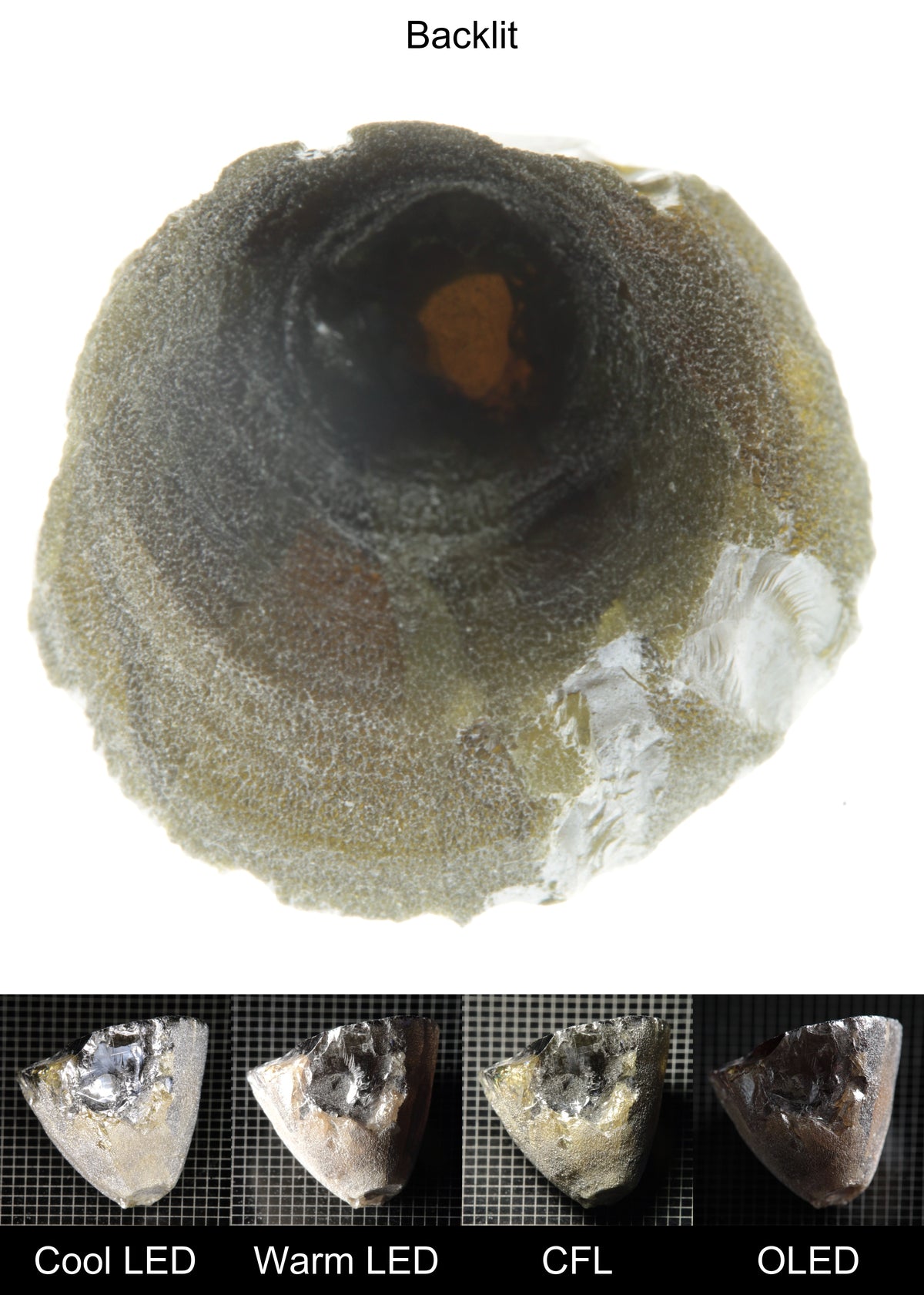 Rough Honey Rutile Conical End