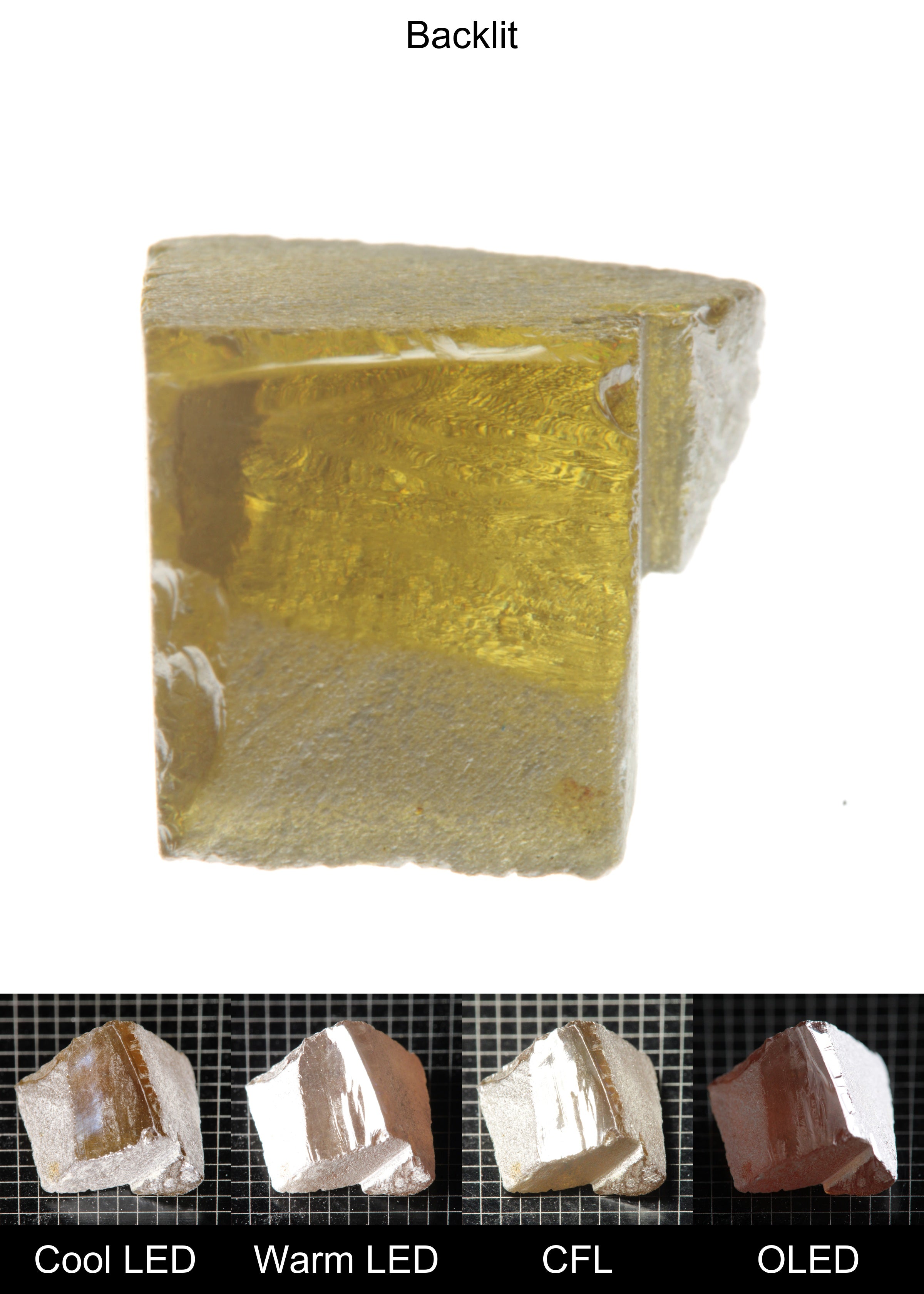 Rough Honey Rutile Light Color Wedge