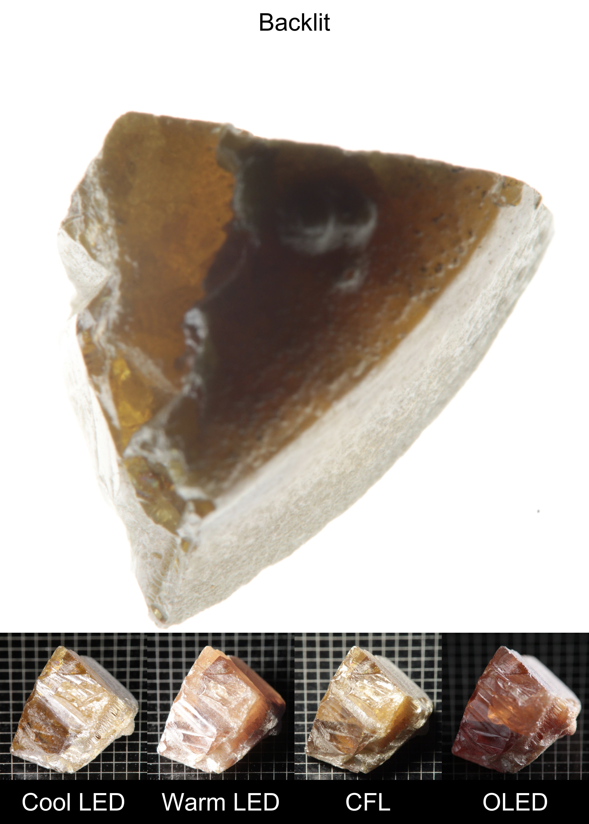 Rough Honey Rutile Light Color Wedge