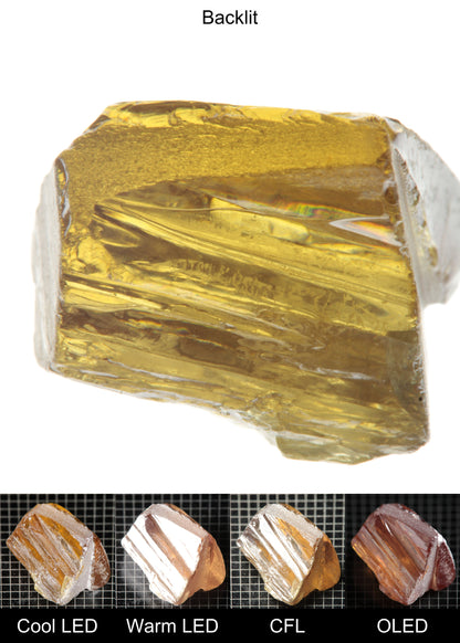 Rough Honey Rutile Light Color Wedge