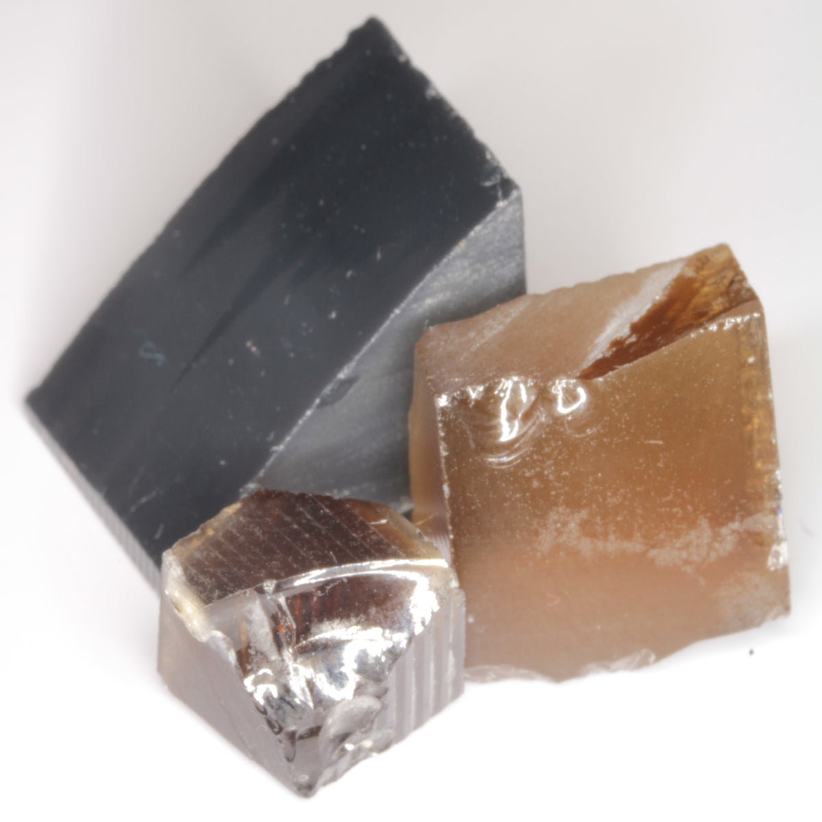 Brown Sapphire Rough, Dark Pulled Sapphire Crystals