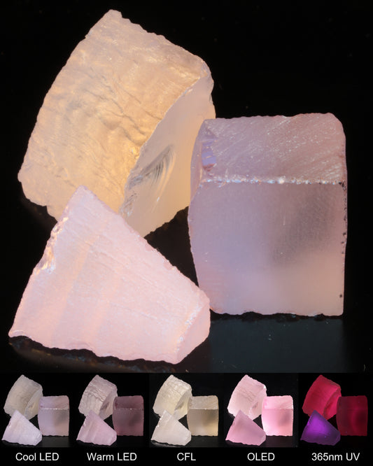 Nd:Ce YAG, Violet and Pink Laser Garnet Facet Rough