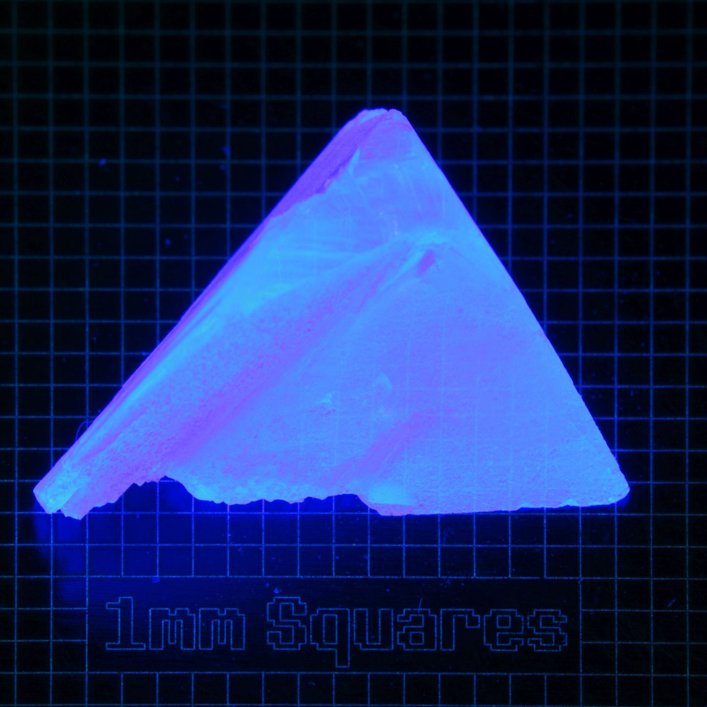 Blue Glowing Europium Fluorite Chunk Gem Rough, Fluorescing under 365nm UV