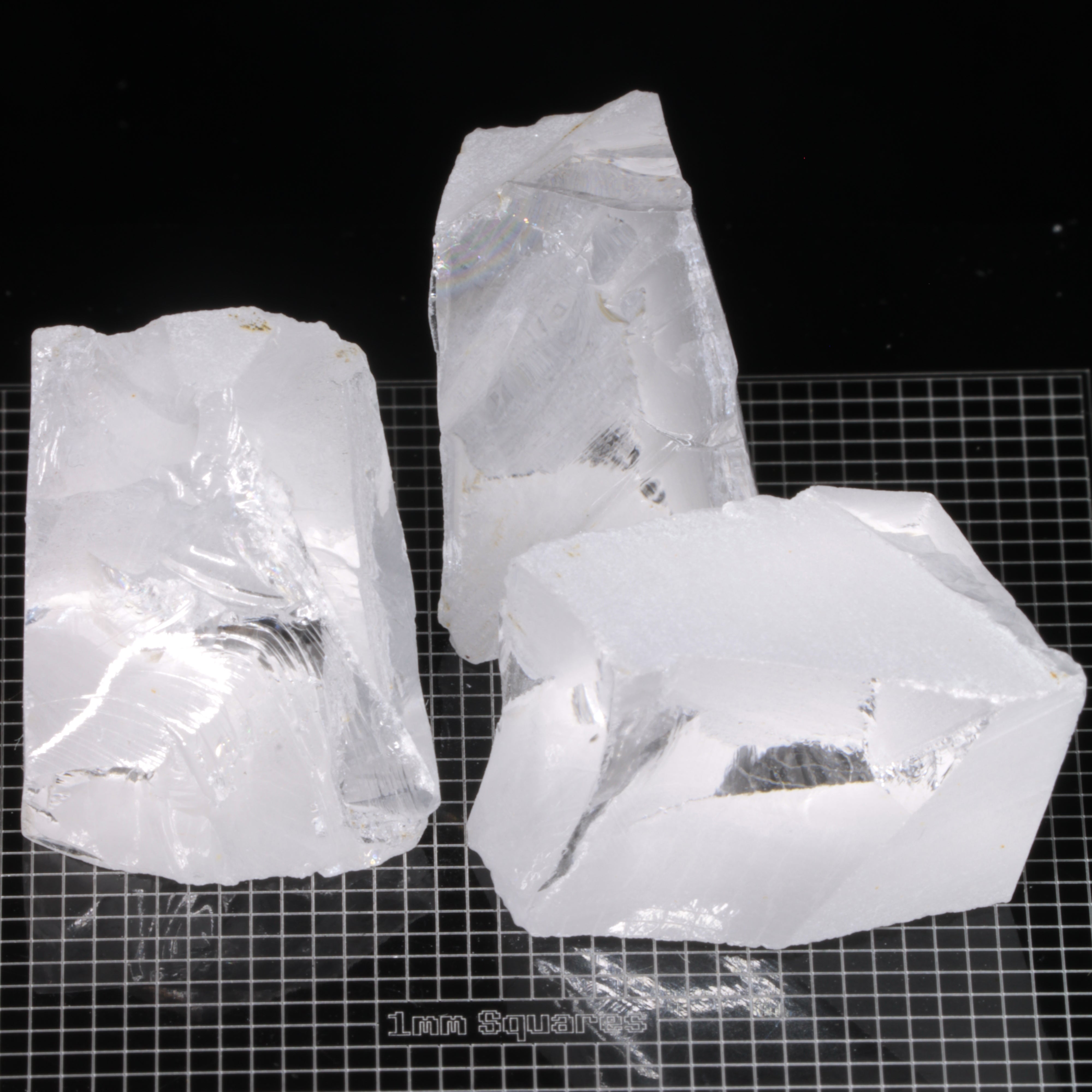 Rough F-35 Clear Sapphire Pieces