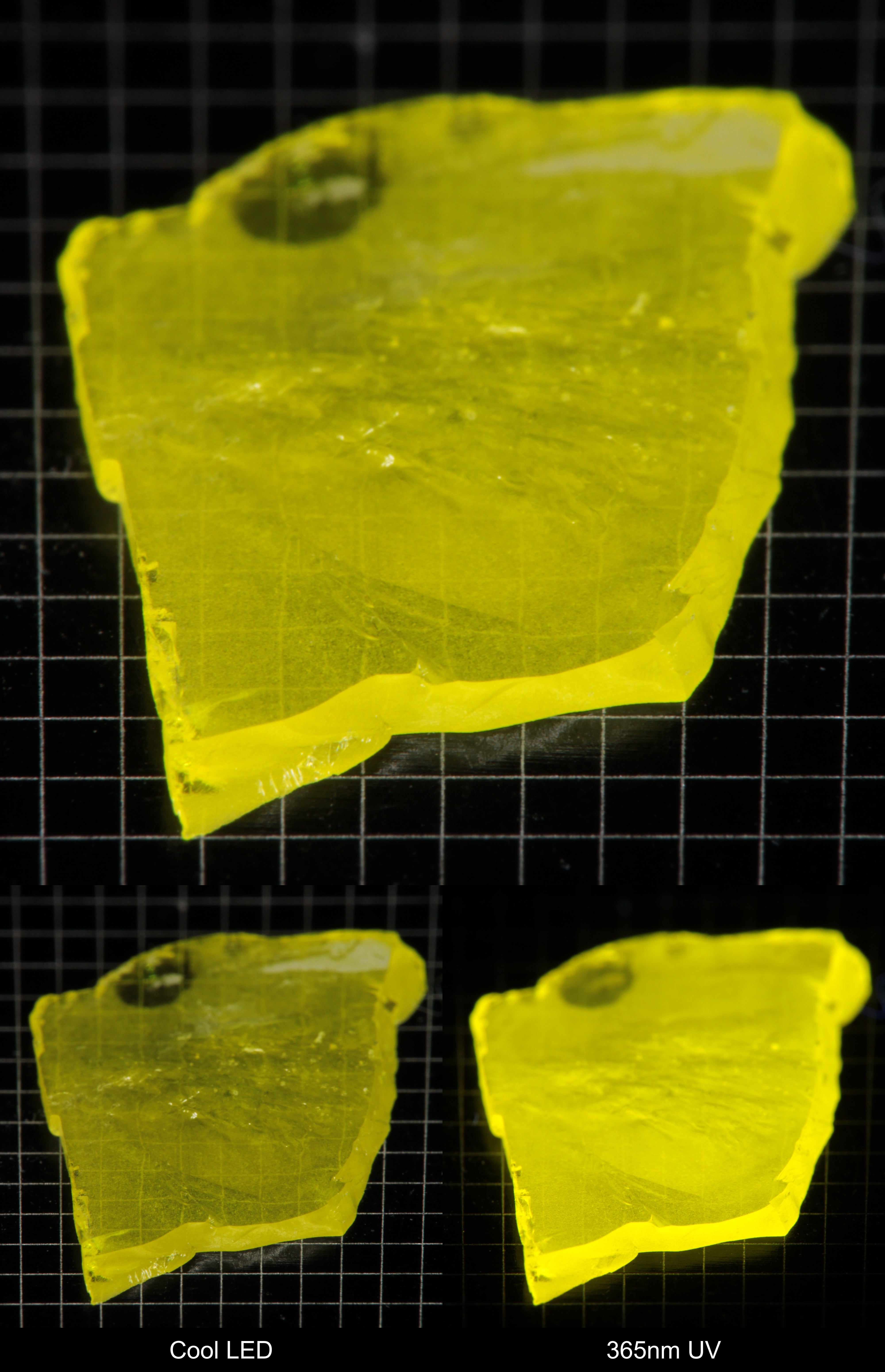 Bright Yellow GAGG Gem Rough Thin Sheet