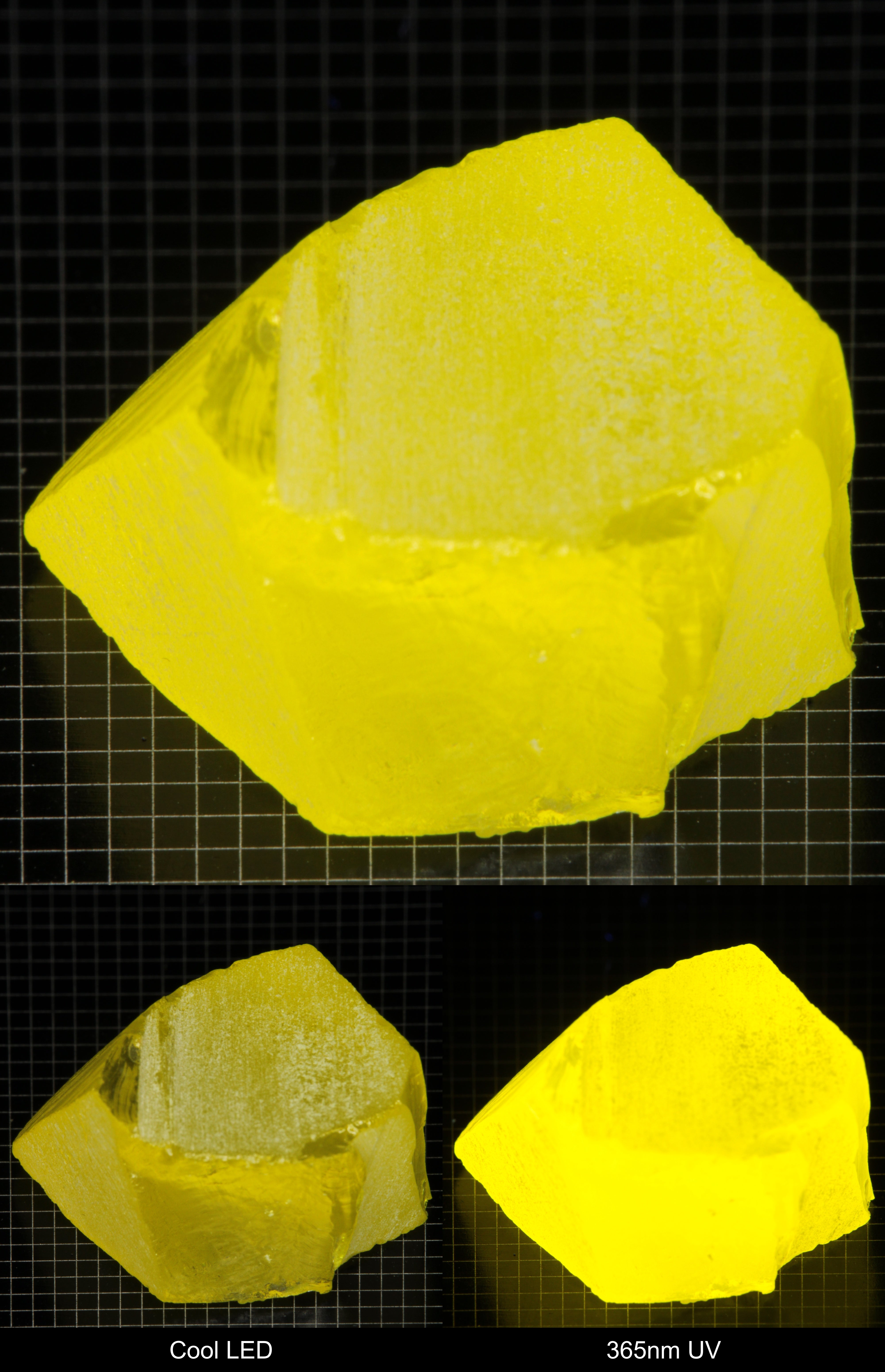 Bright Yellow GAGG Gem Rough Block