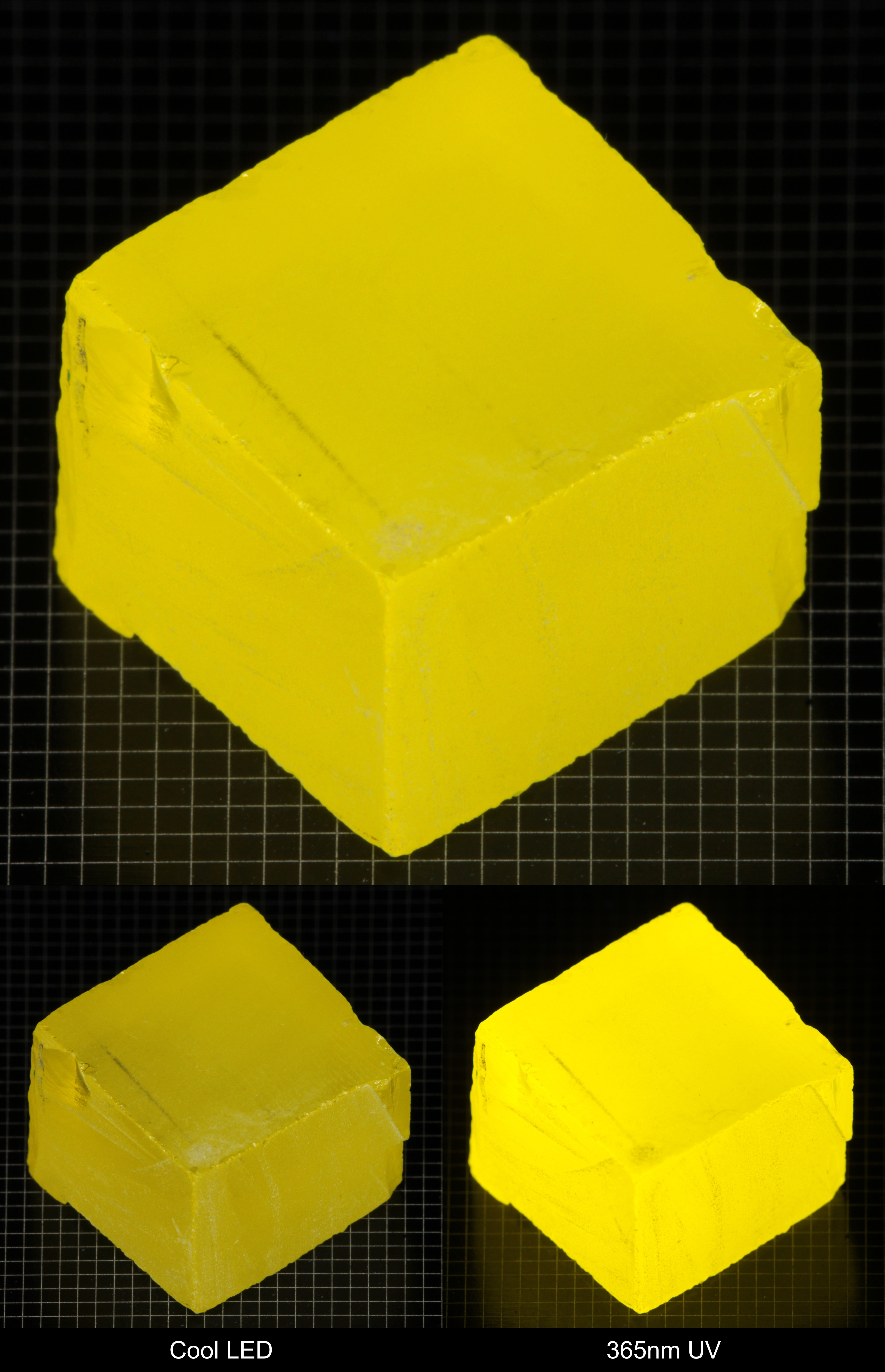 Bright Yellow GAGG Gem Rough Block
