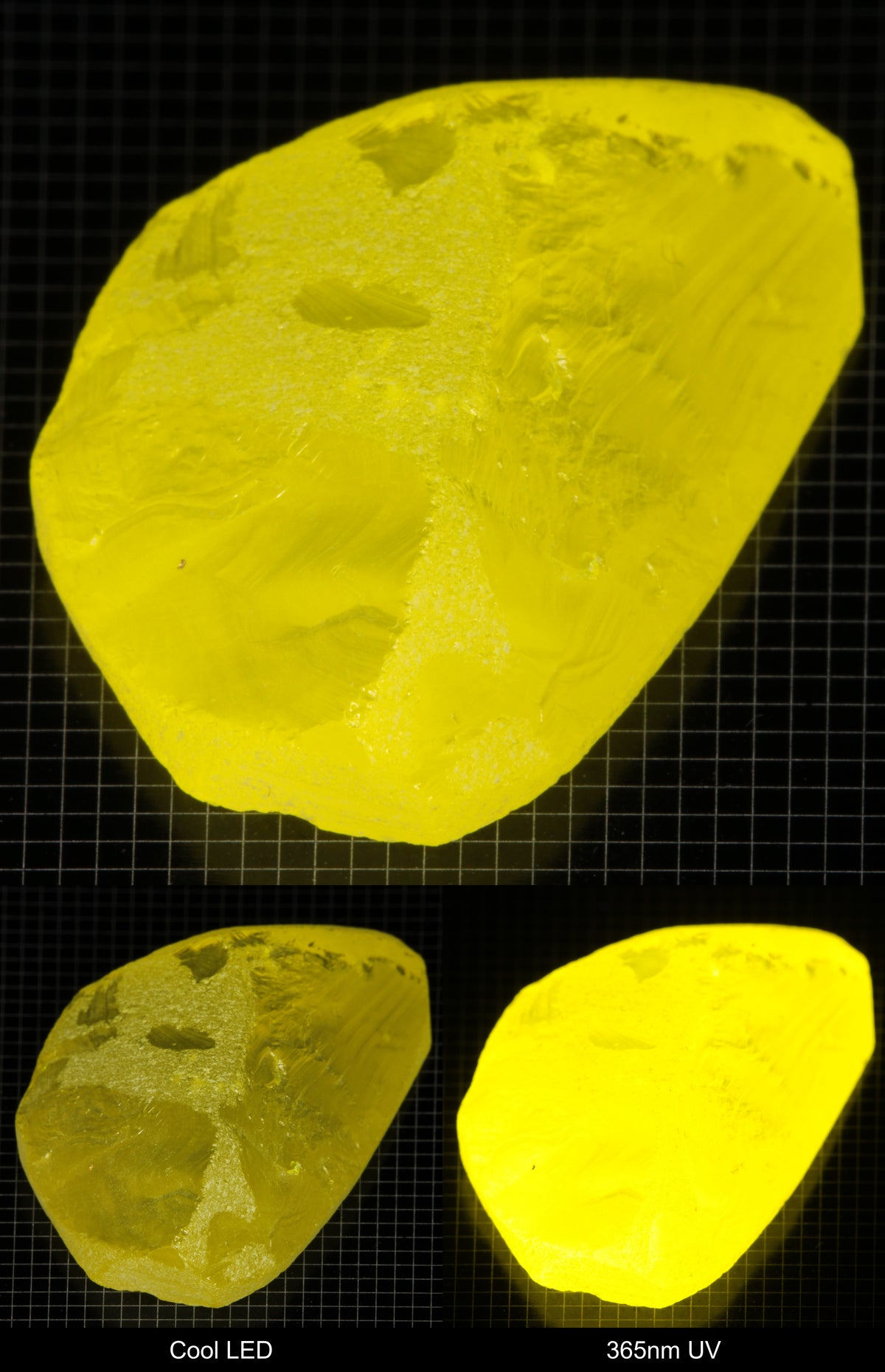 Bright Yellow GAGG Gem Rough Chunk