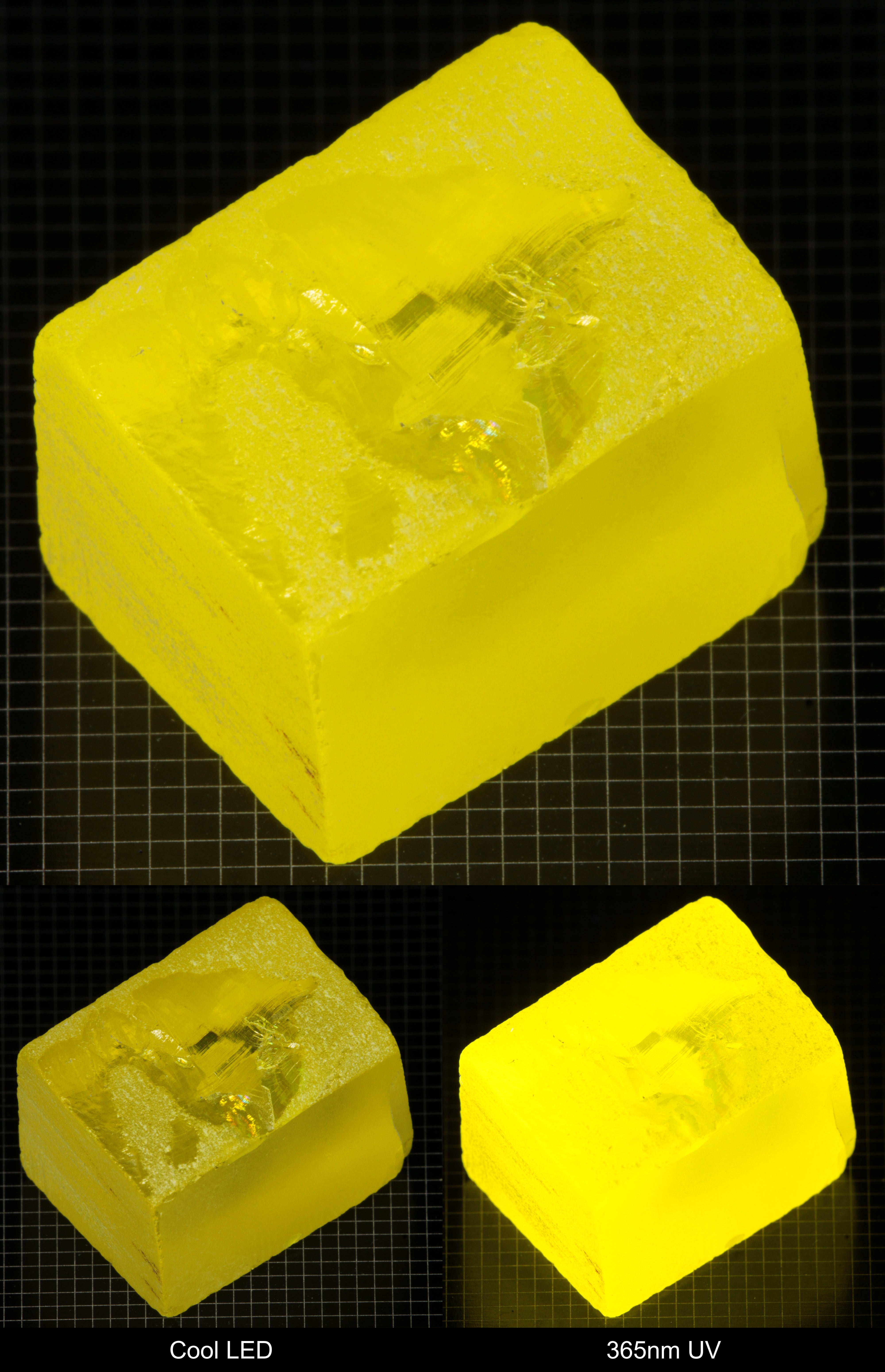 Bright Yellow GAGG Gem Rough Block