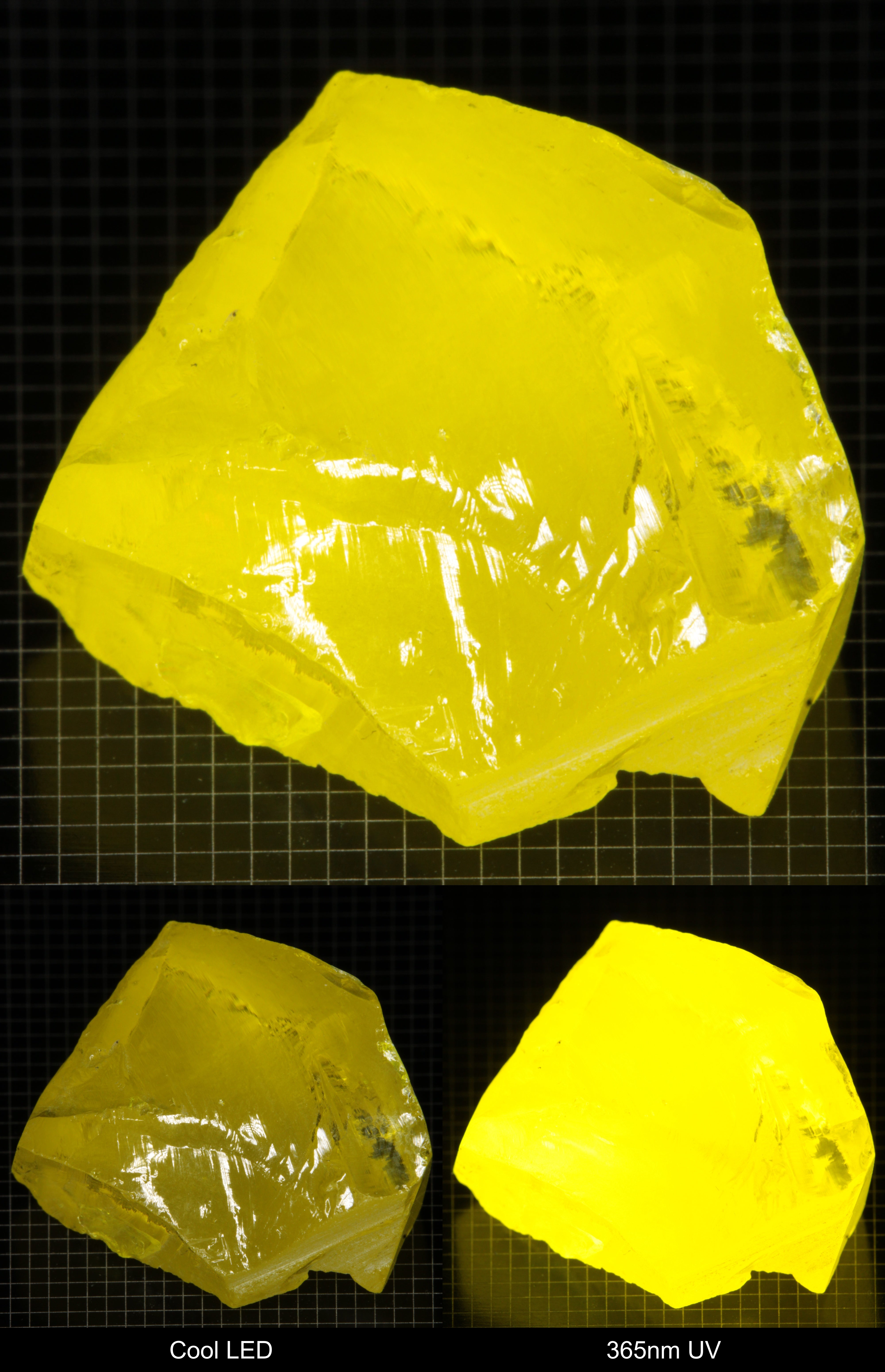 Bright Yellow GAGG Gem Rough Chunk