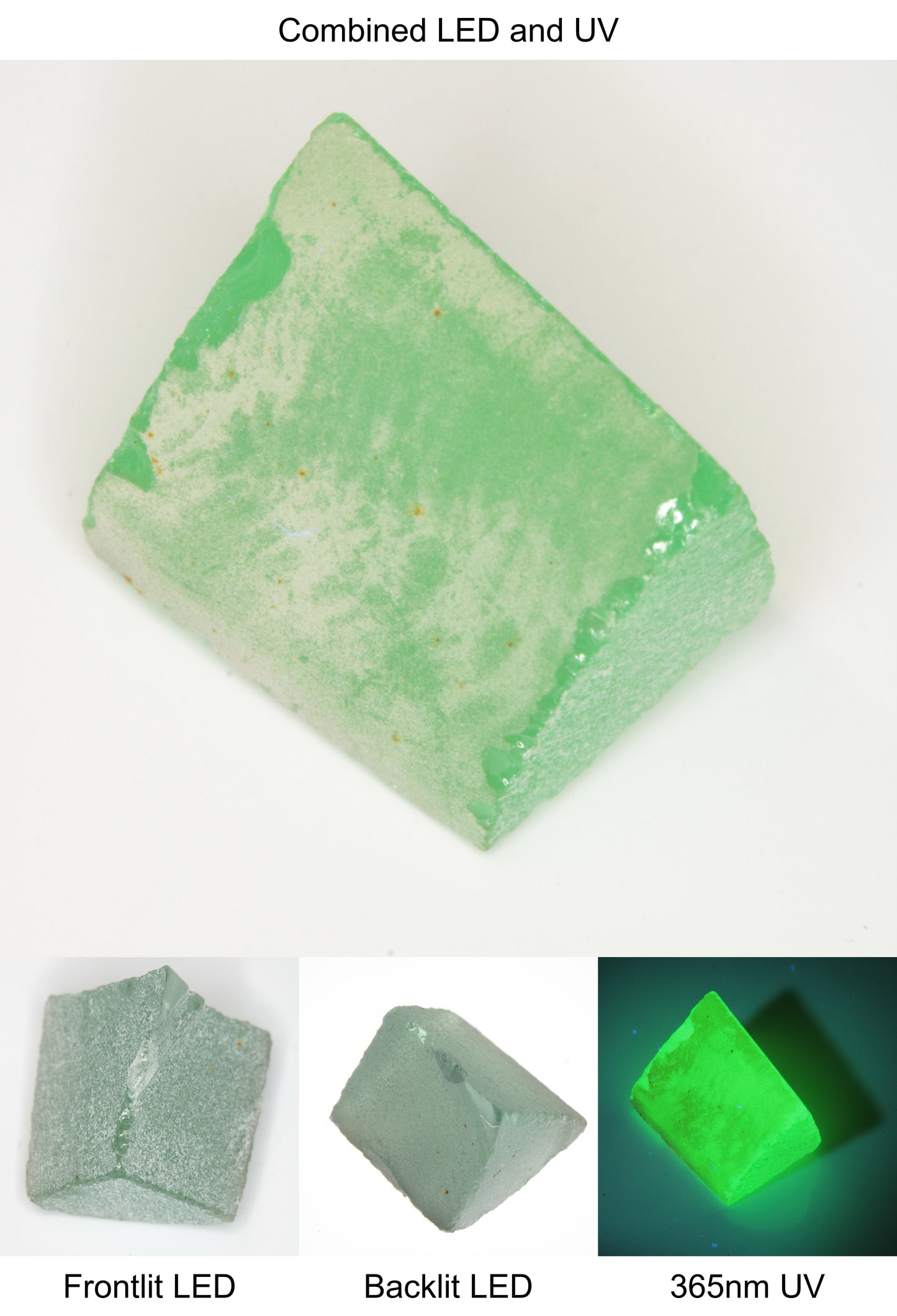 Rough Green Manganese Spinel Edge Quarter Piece