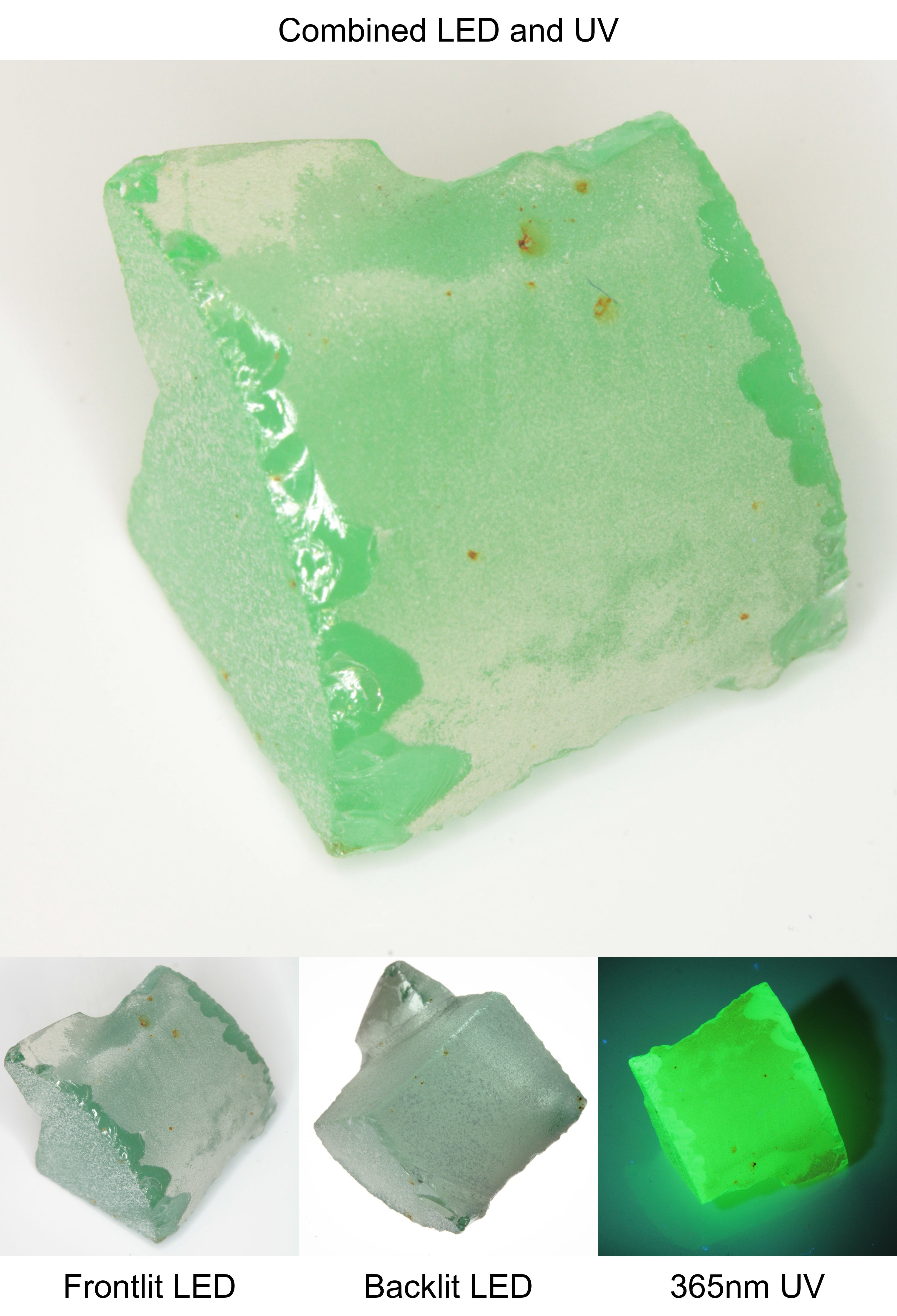 Rough Green Manganese Spinel Edge Quarter Piece