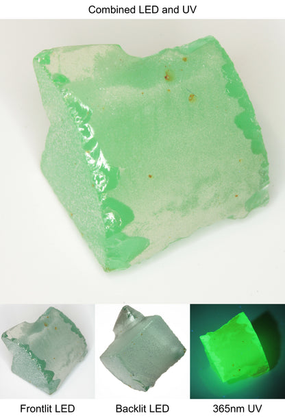 Rough Green Manganese Spinel Edge Quarter Piece