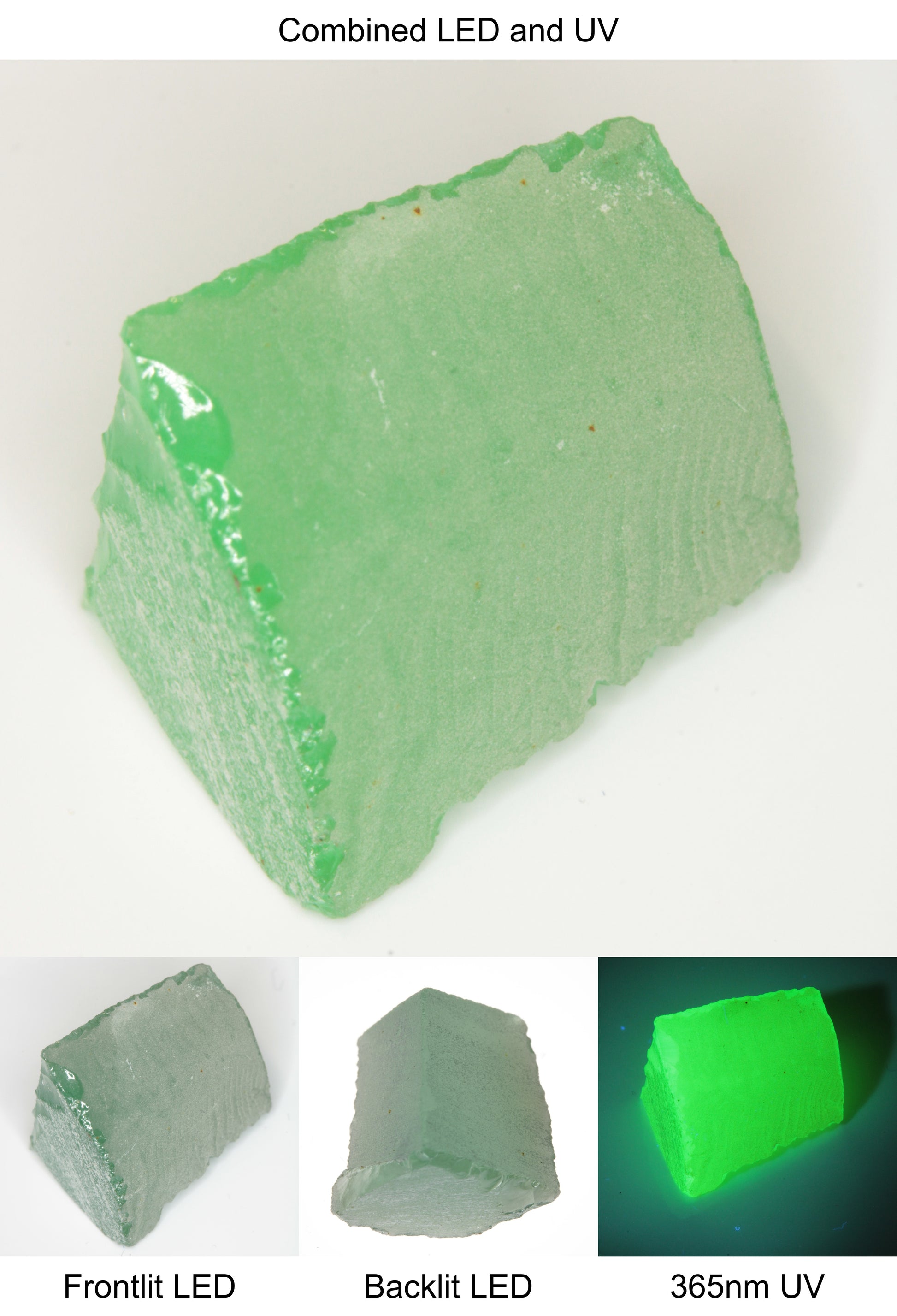 Rough Green Manganese Spinel Edge Quarter Piece