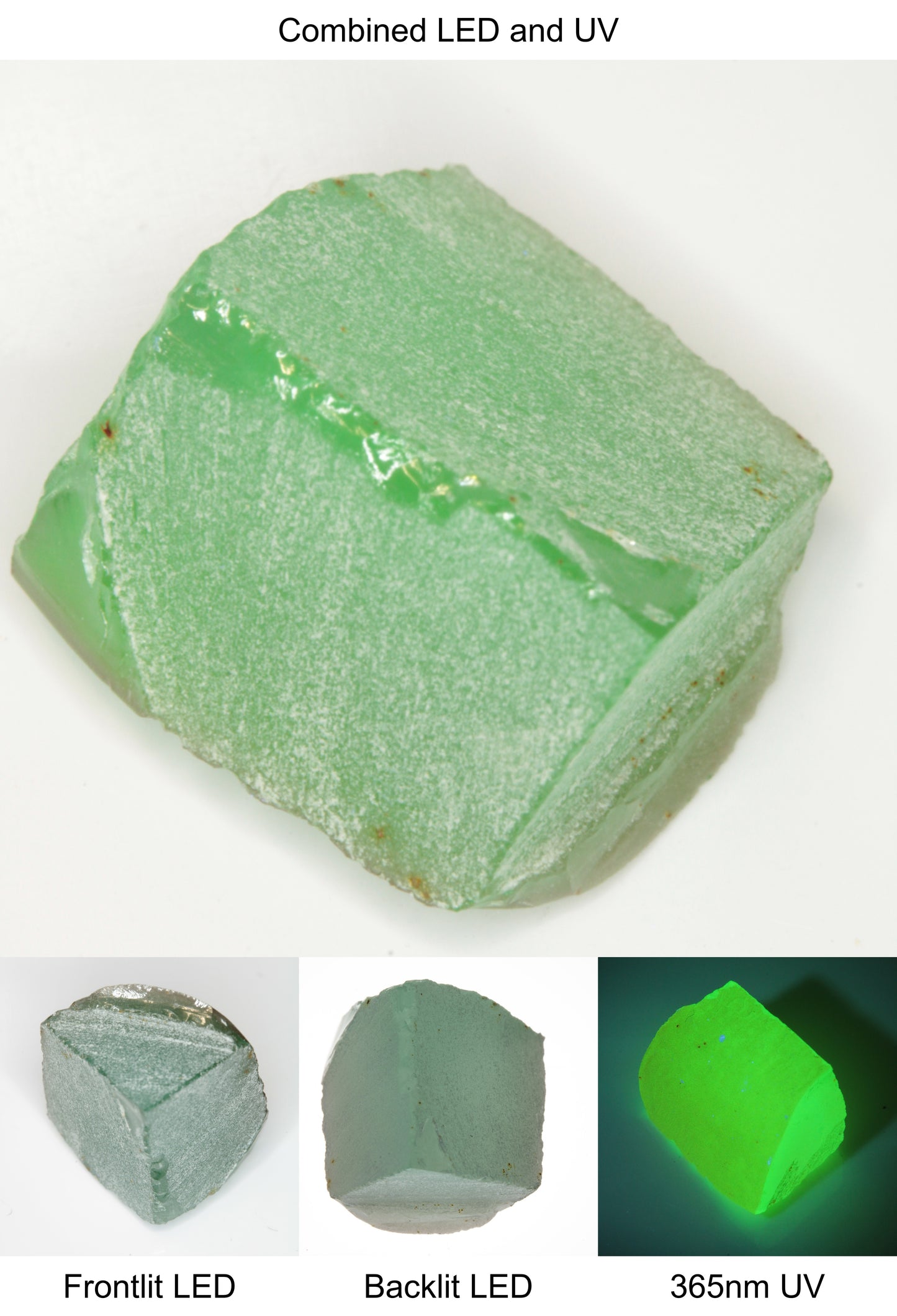 Rough Green Manganese Spinel Edge Quarter Piece