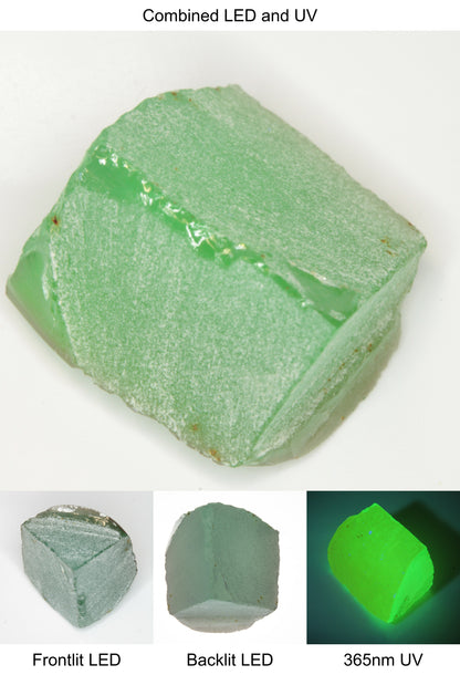 Rough Green Manganese Spinel Edge Quarter Piece