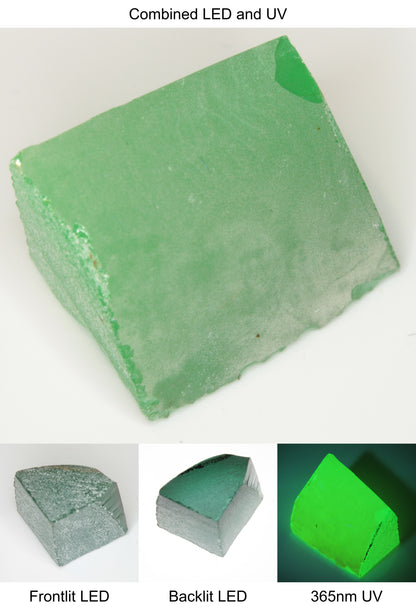 Rough Green Manganese Spinel Edge Quarter Piece