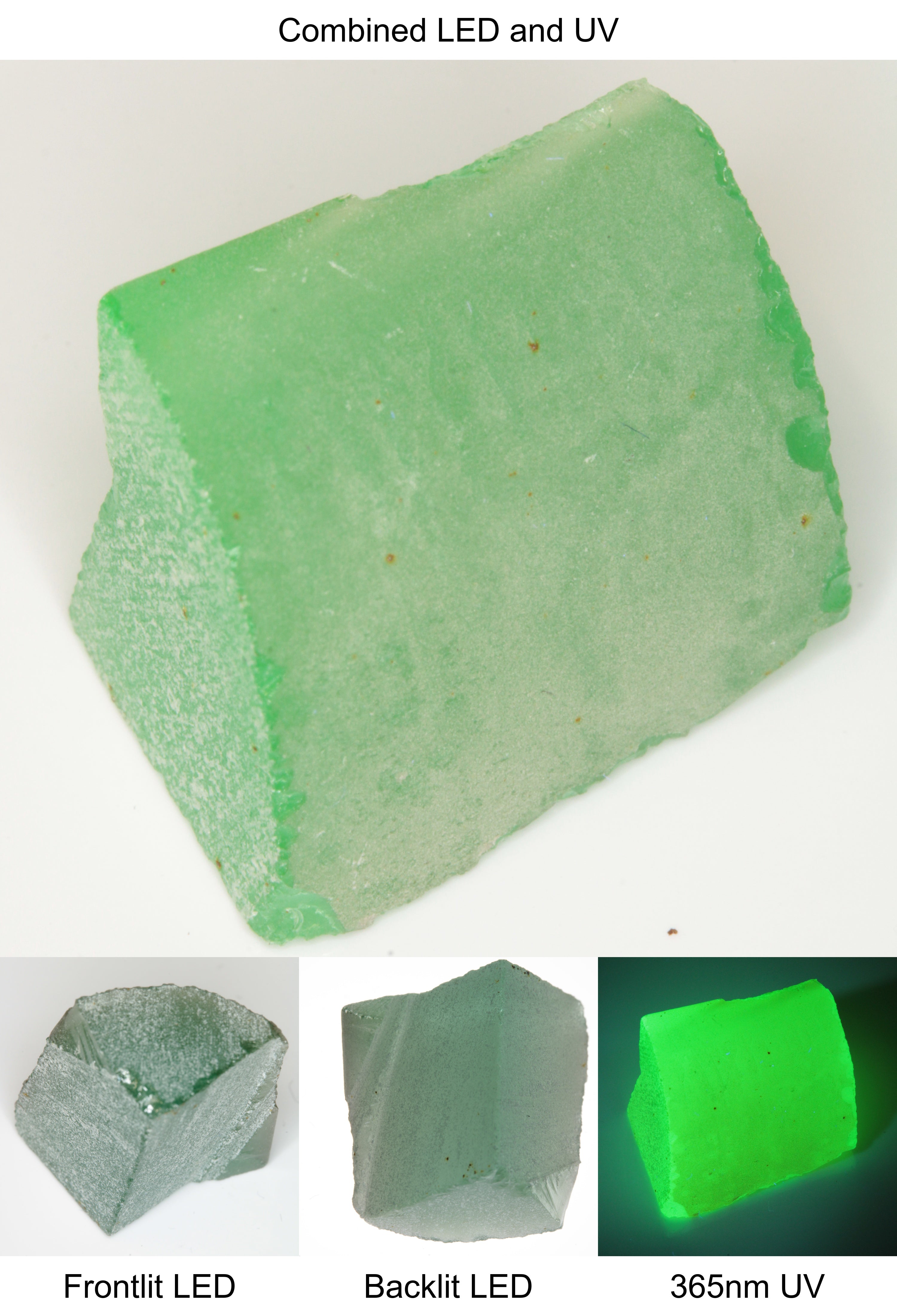 Rough Green Manganese Spinel Edge Quarter Piece