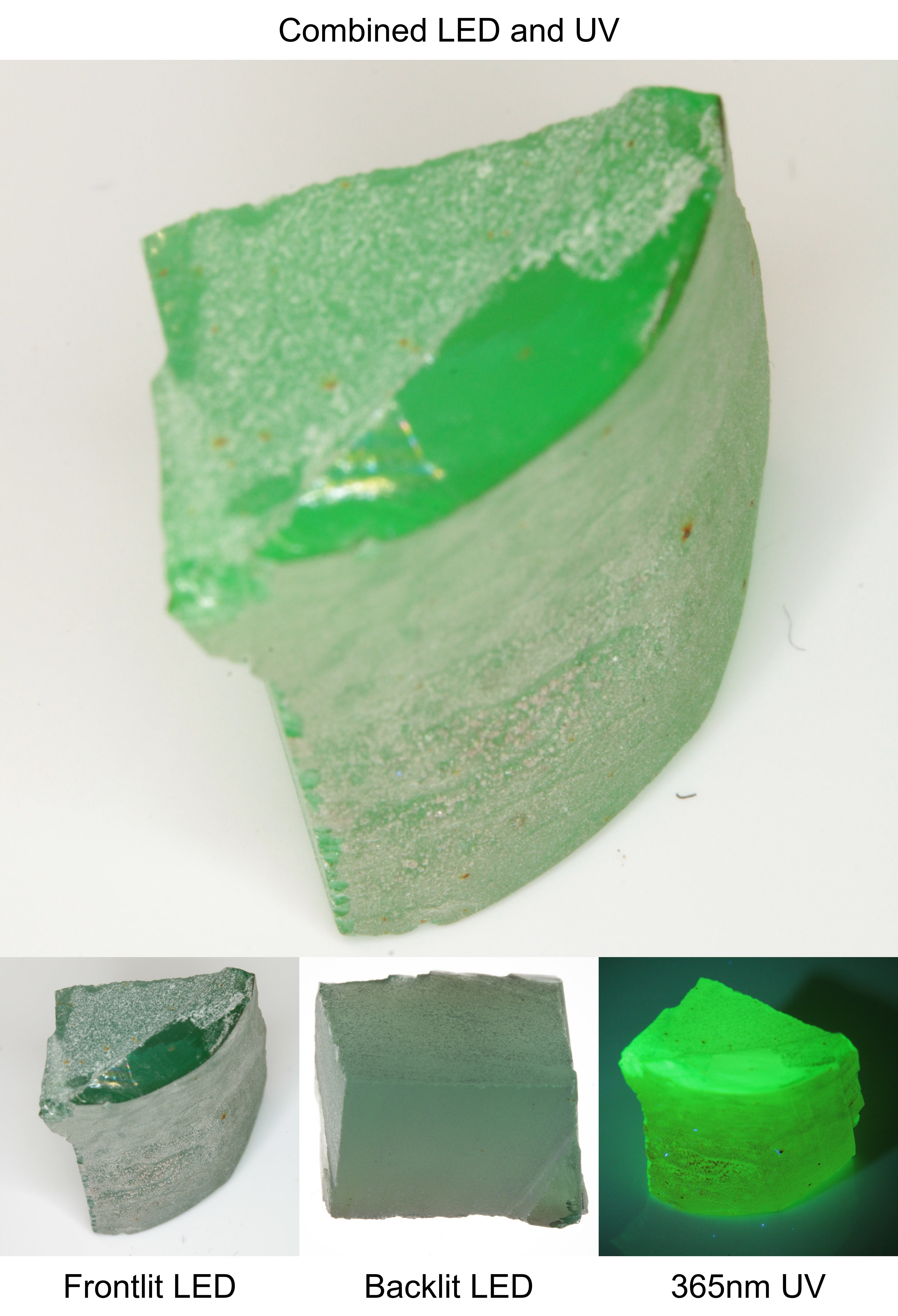 Rough Green Manganese Spinel Edge Quarter Piece