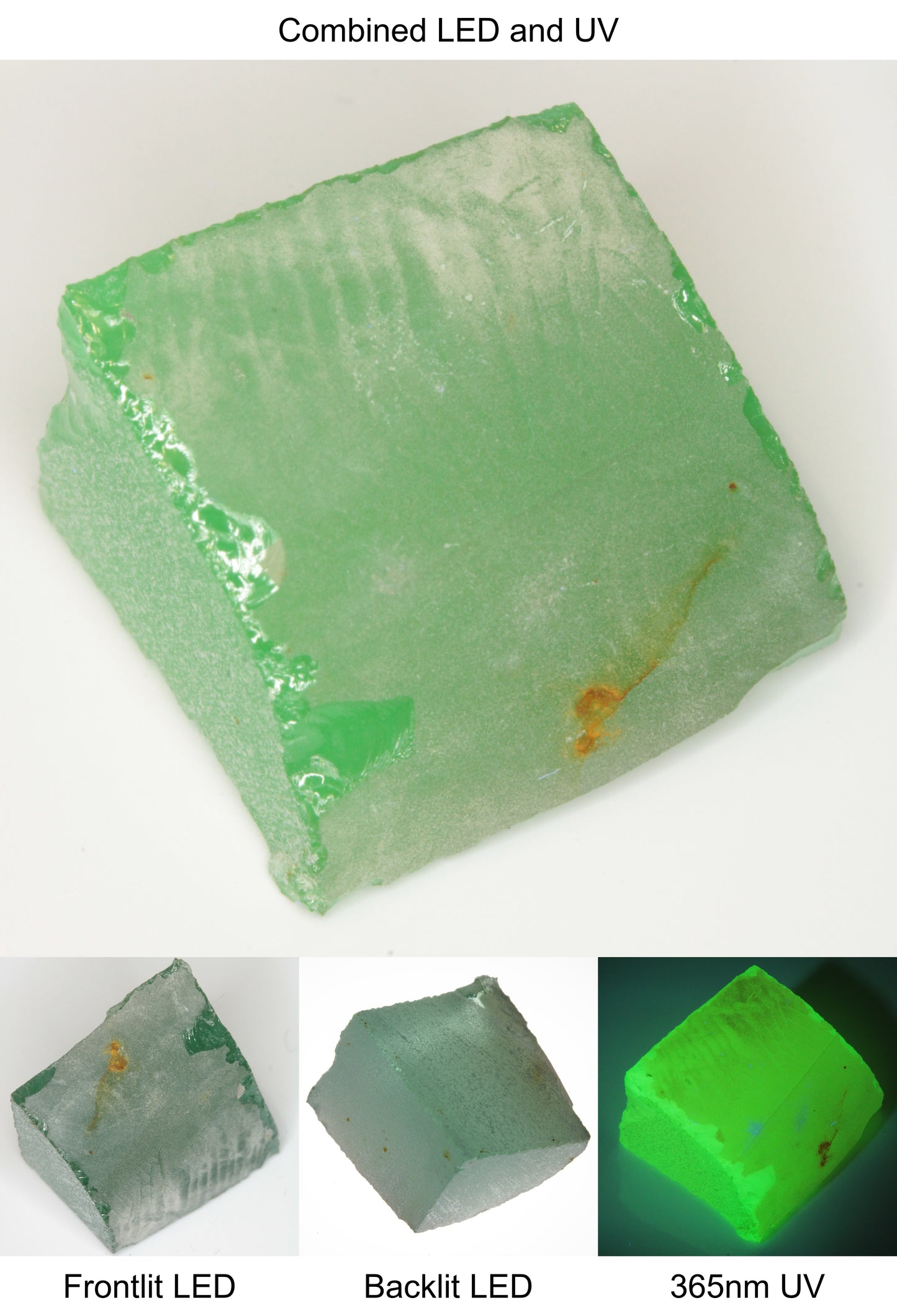 Rough Green Manganese Spinel Edge Quarter Piece