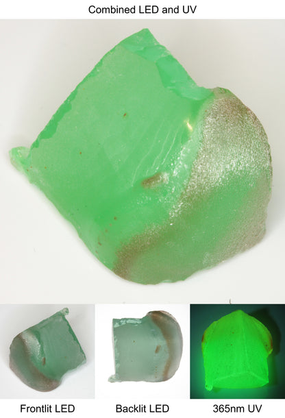 Rough Green Manganese Spinel Tail Quarter Piece