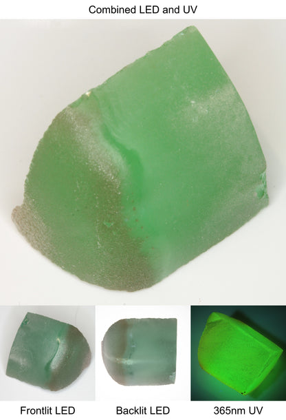 Rough Green Manganese Spinel Tail Quarter Piece