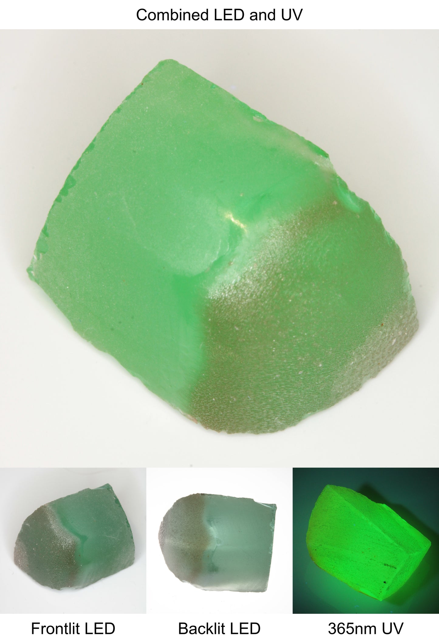 Rough Green Manganese Spinel Tail Quarter Piece