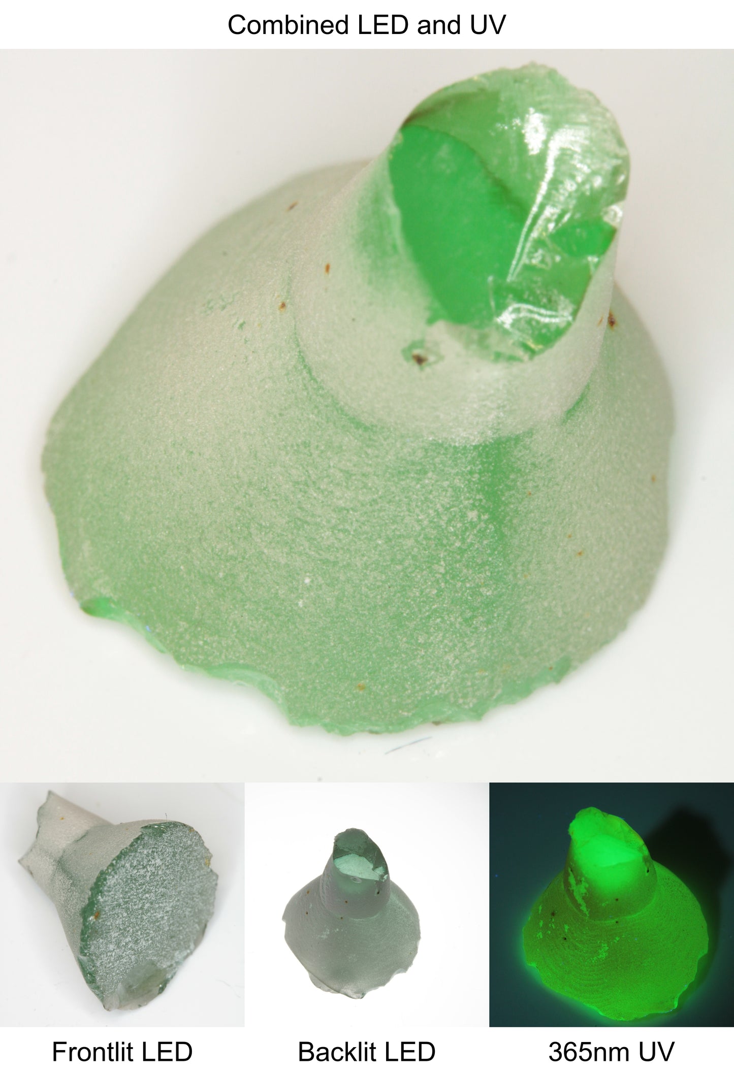 Rough Green Manganese Spinel Cone Piece