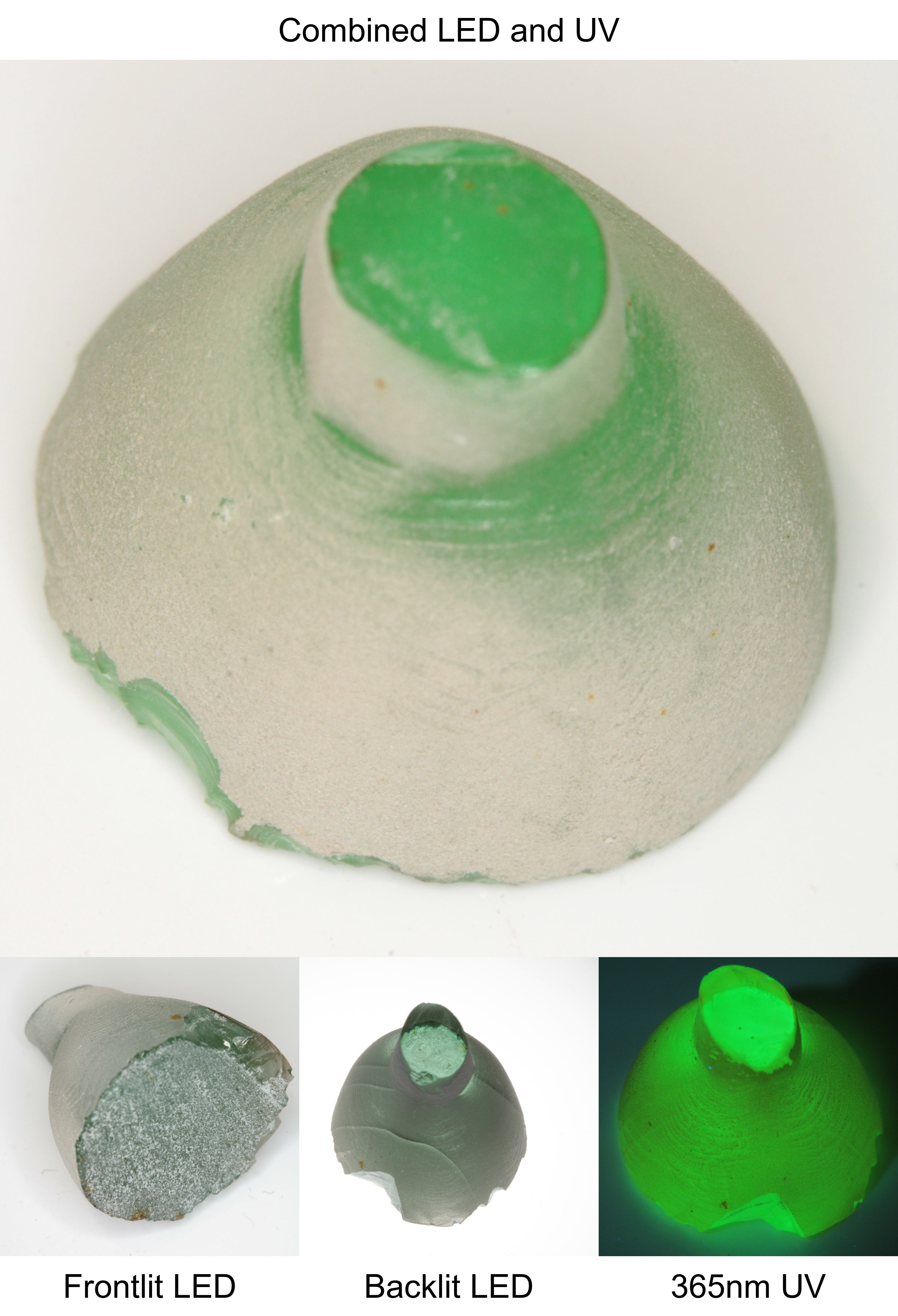 Rough Green Manganese Spinel Cone Piece