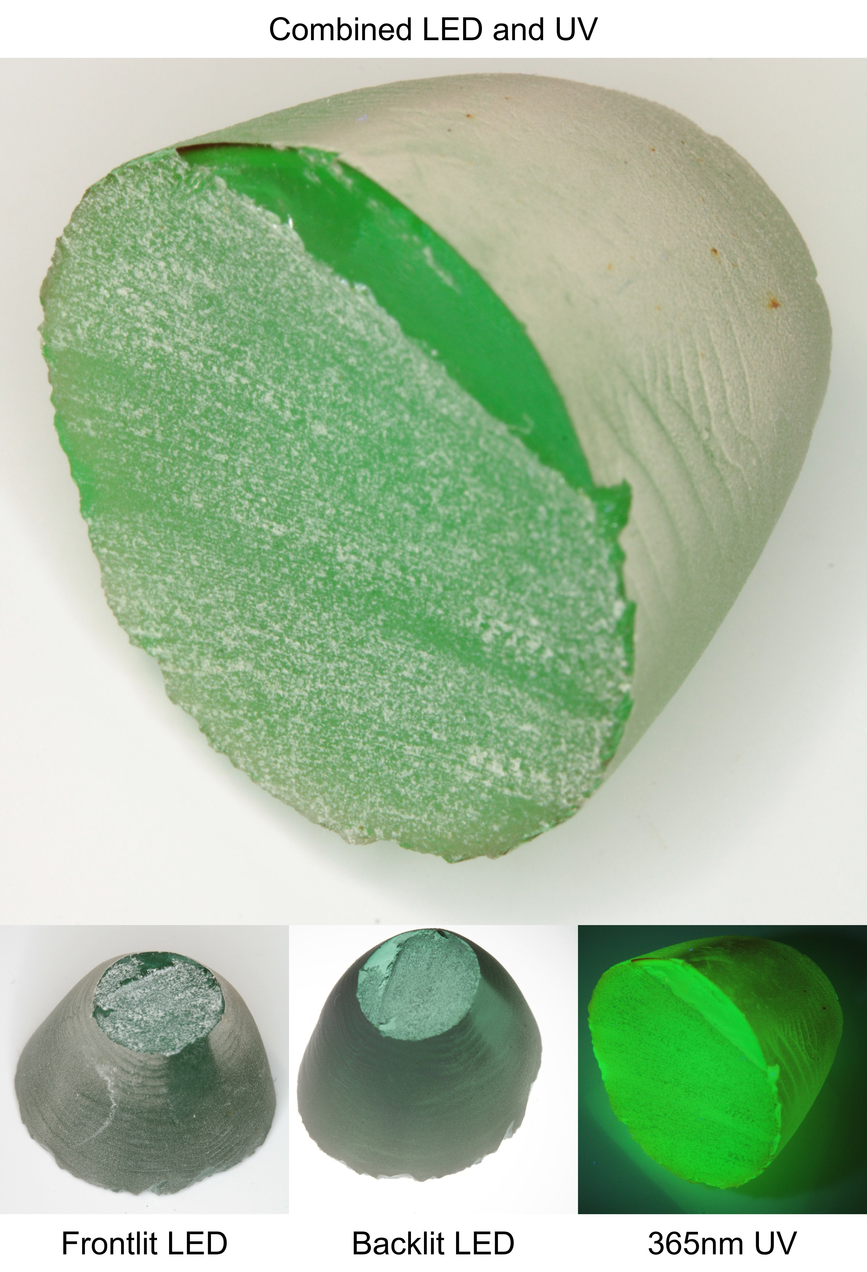 Rough Green Manganese Spinel Cone Piece