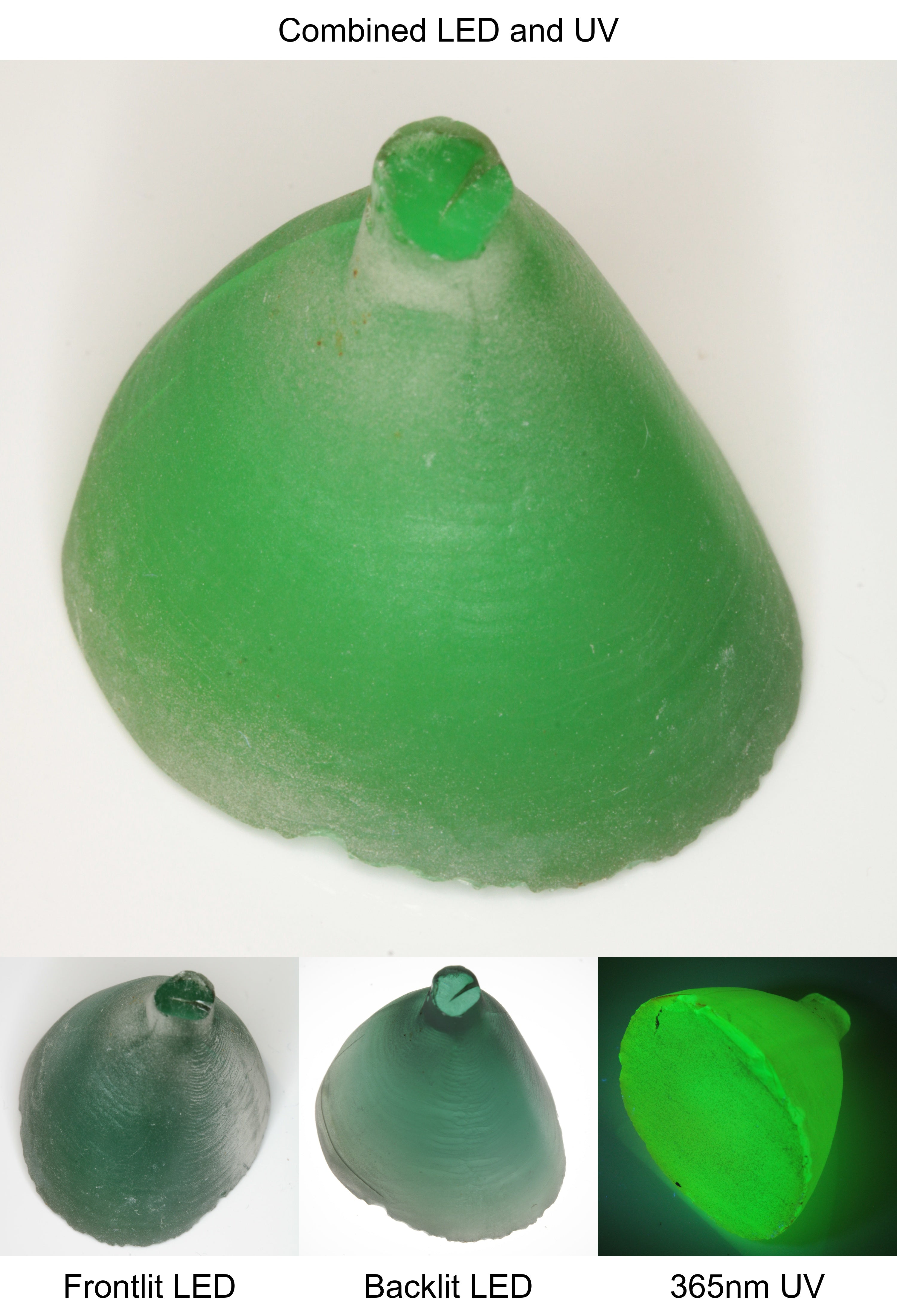 Rough Green Manganese Spinel Cone Piece