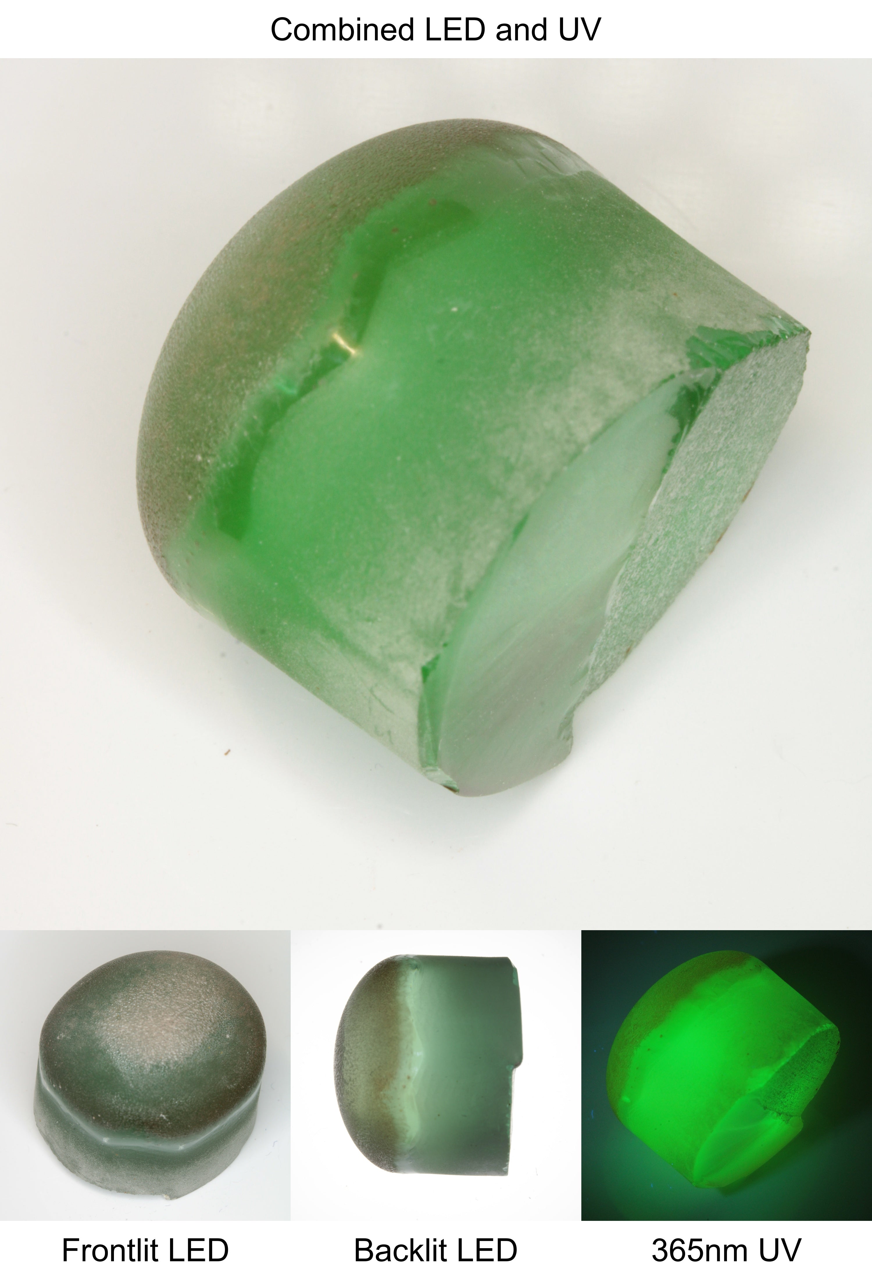 Rough Green Manganese Spinel Rounded Tail Piece