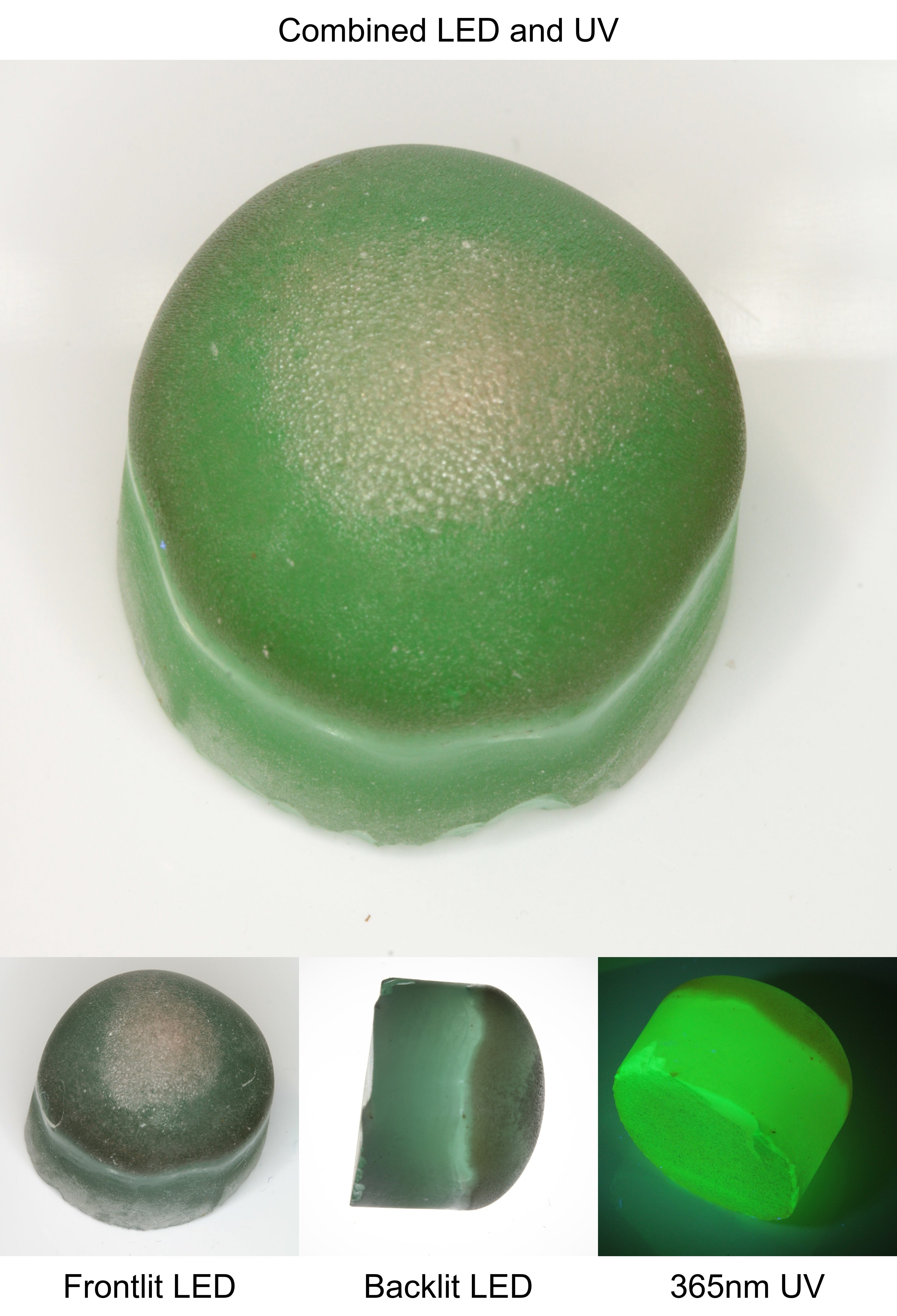 Rough Green Manganese Spinel Rounded Tail Piece