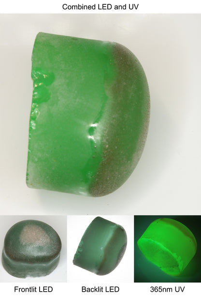 Rough Green Manganese Spinel Rounded Tail Piece