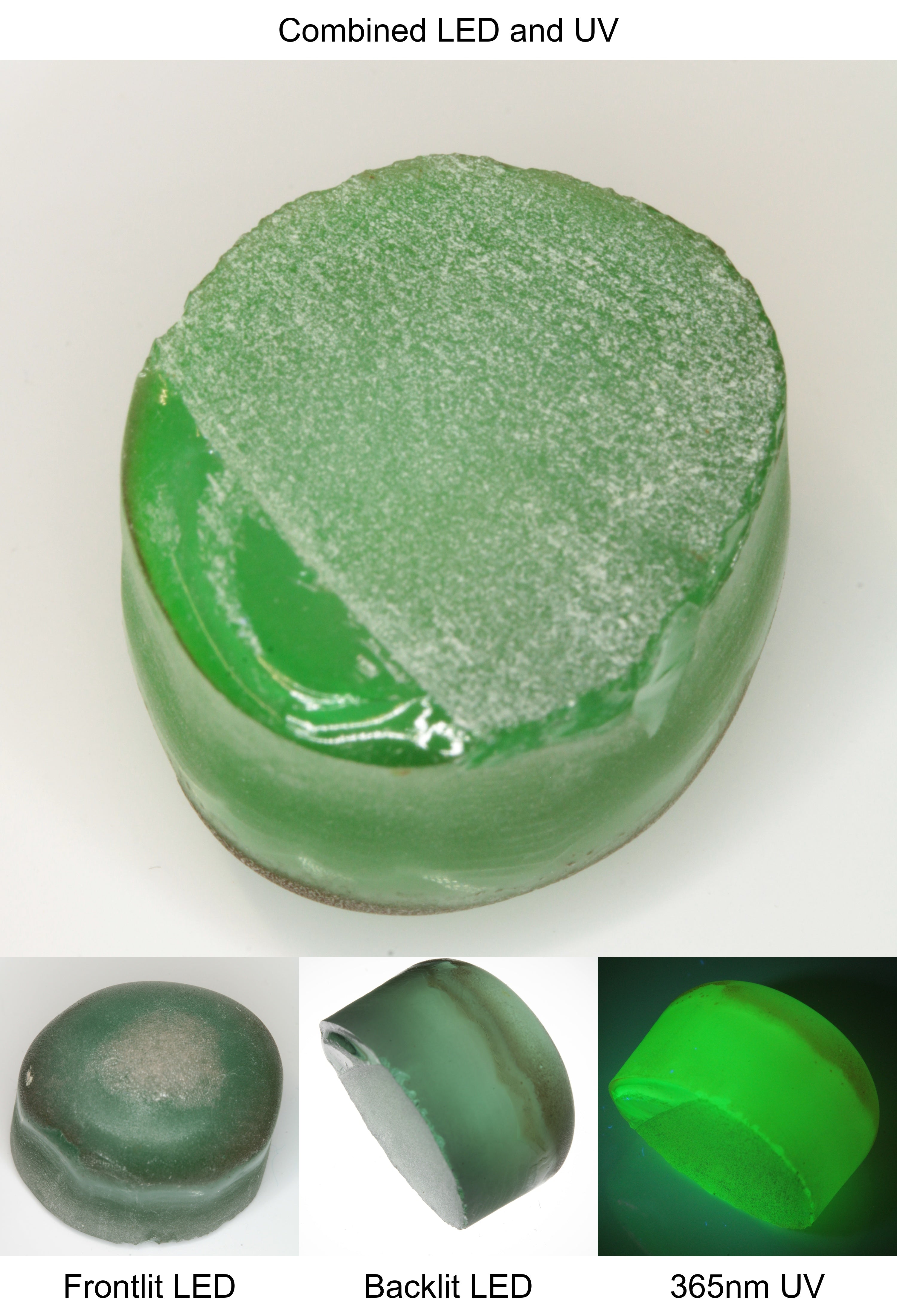 Rough Green Manganese Spinel Rounded Tail Piece