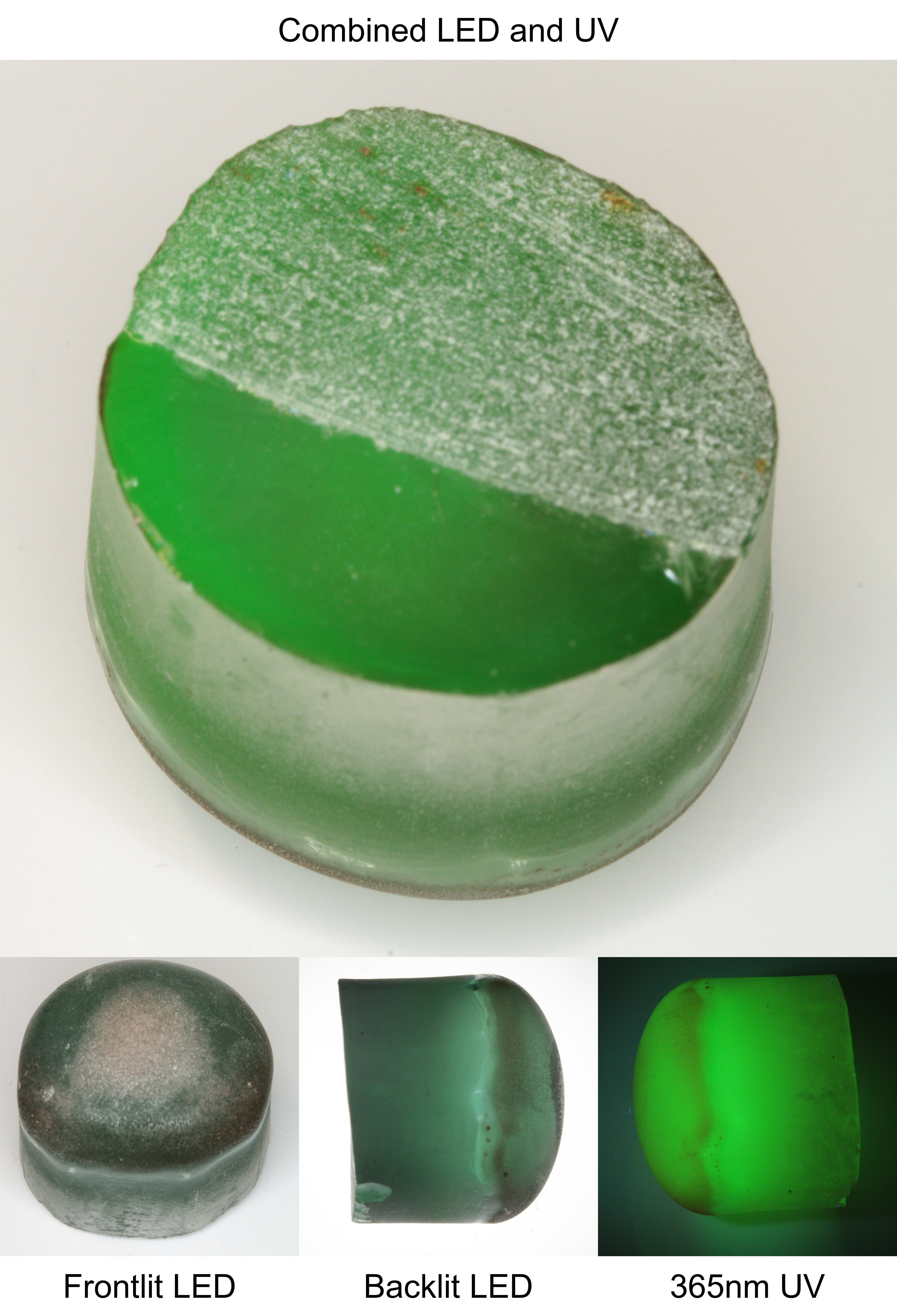 Rough Green Manganese Spinel Rounded Tail Piece