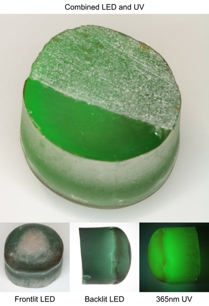 Rough Green Manganese Spinel Rounded Tail Piece