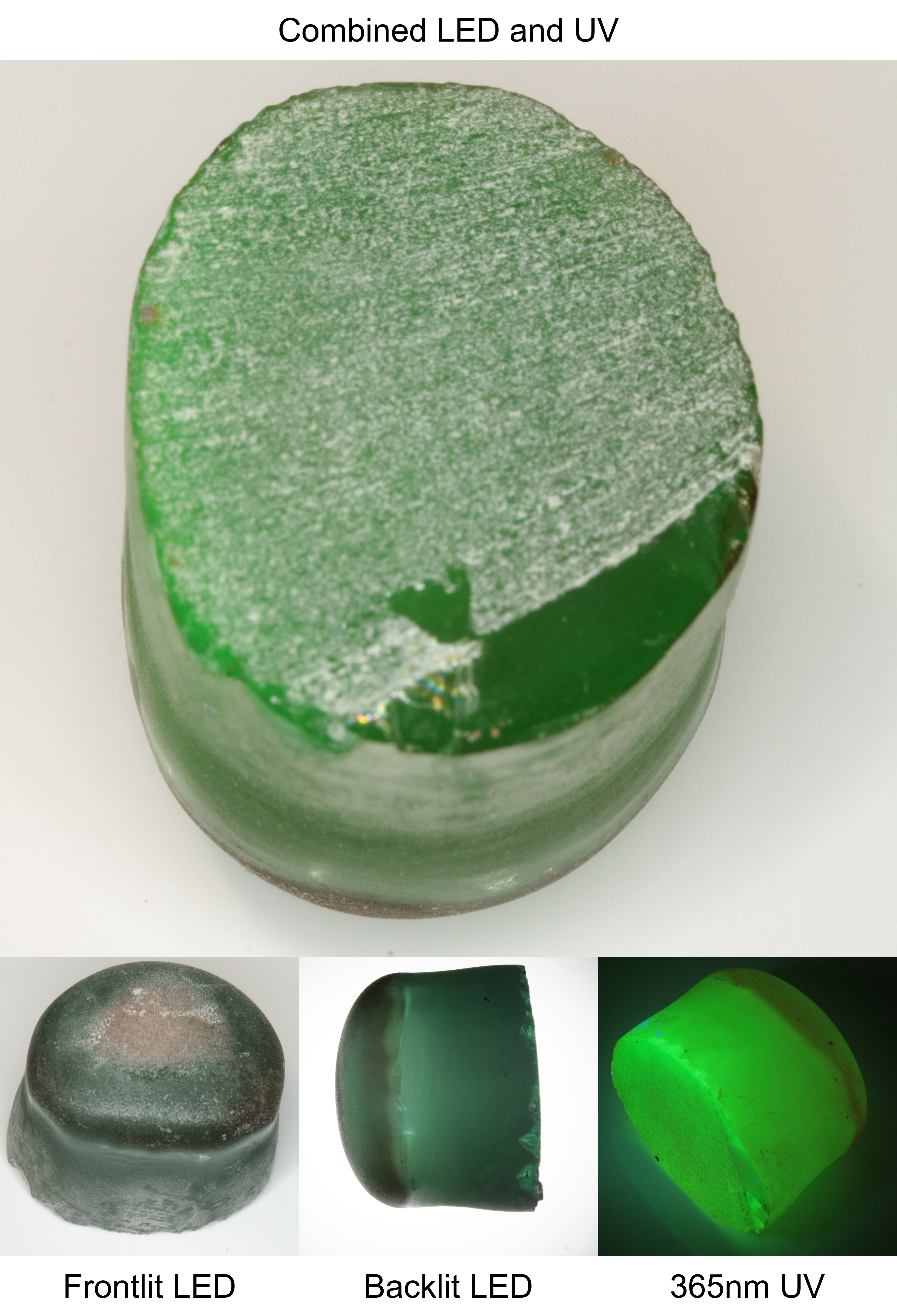 Rough Green Manganese Spinel Rounded Tail Piece
