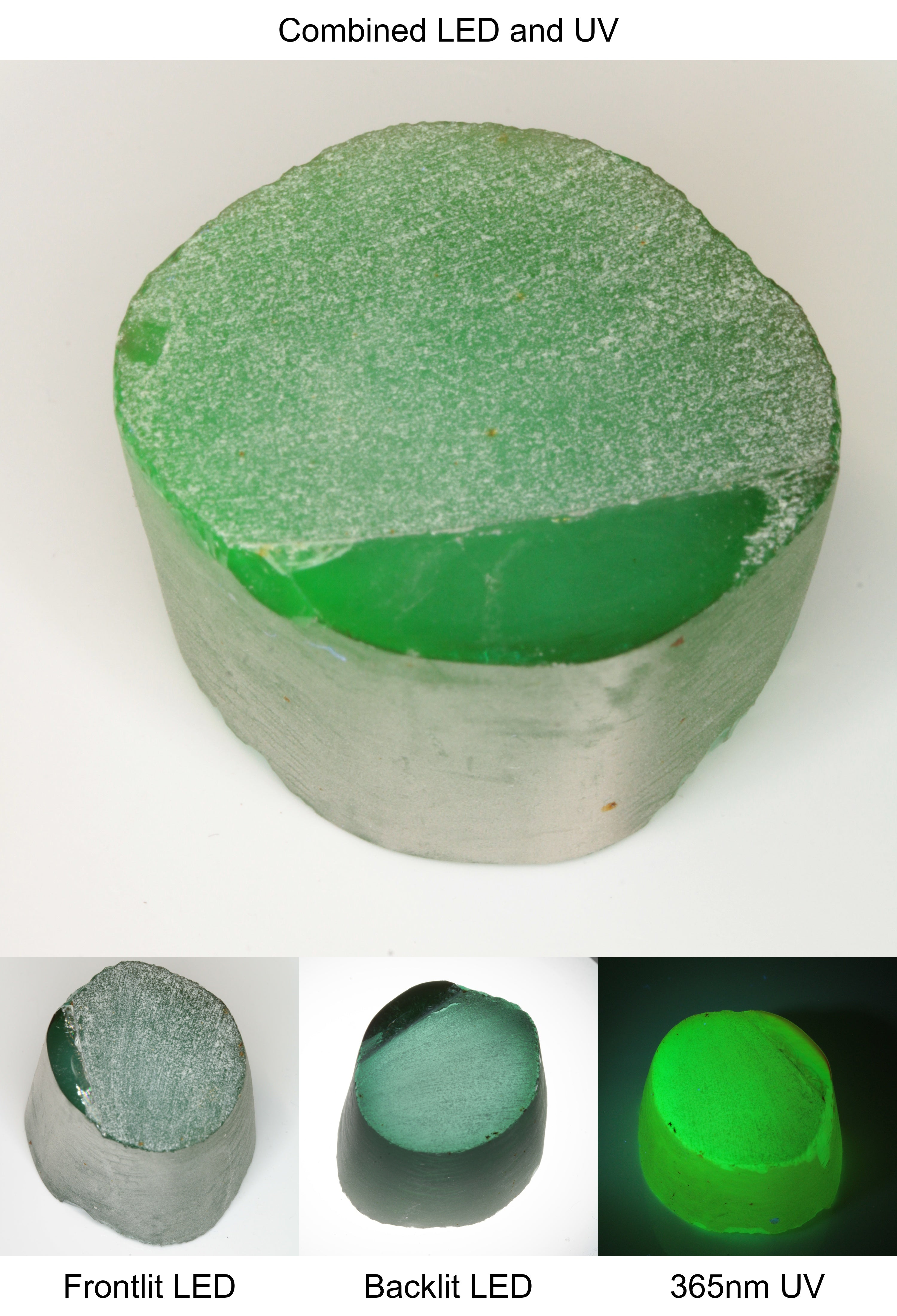 Rough Green Manganese Spinel Cylinder Piece