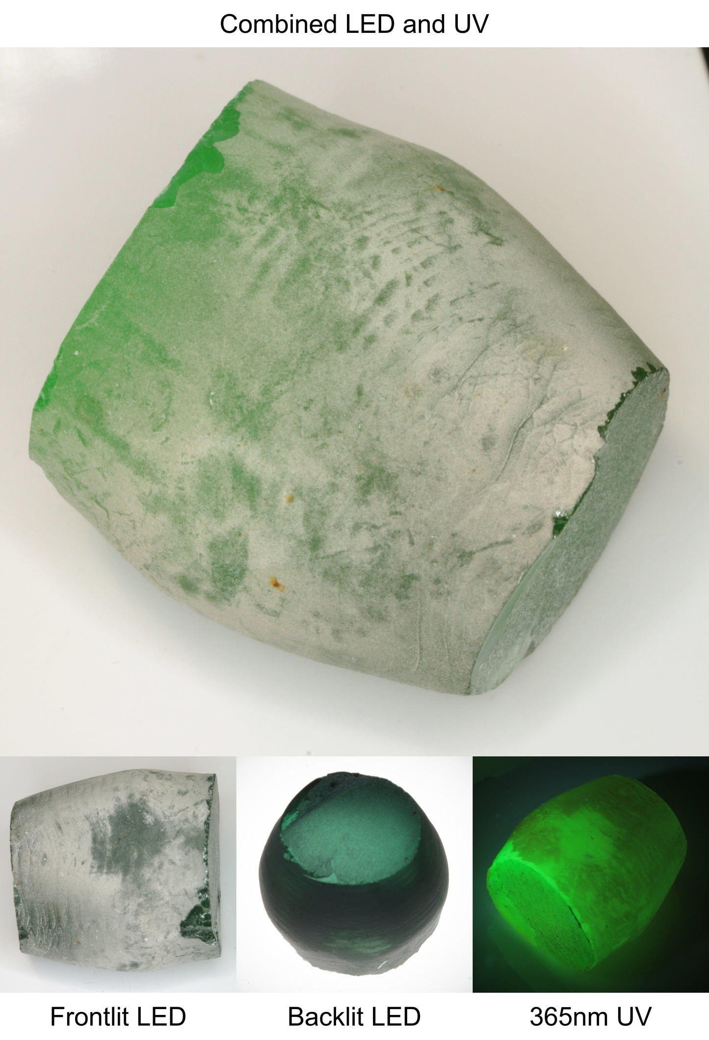 Rough Green Manganese Spinel Cylinder Piece