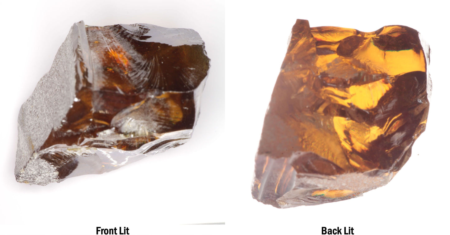 Honey Rutile Facet Rough