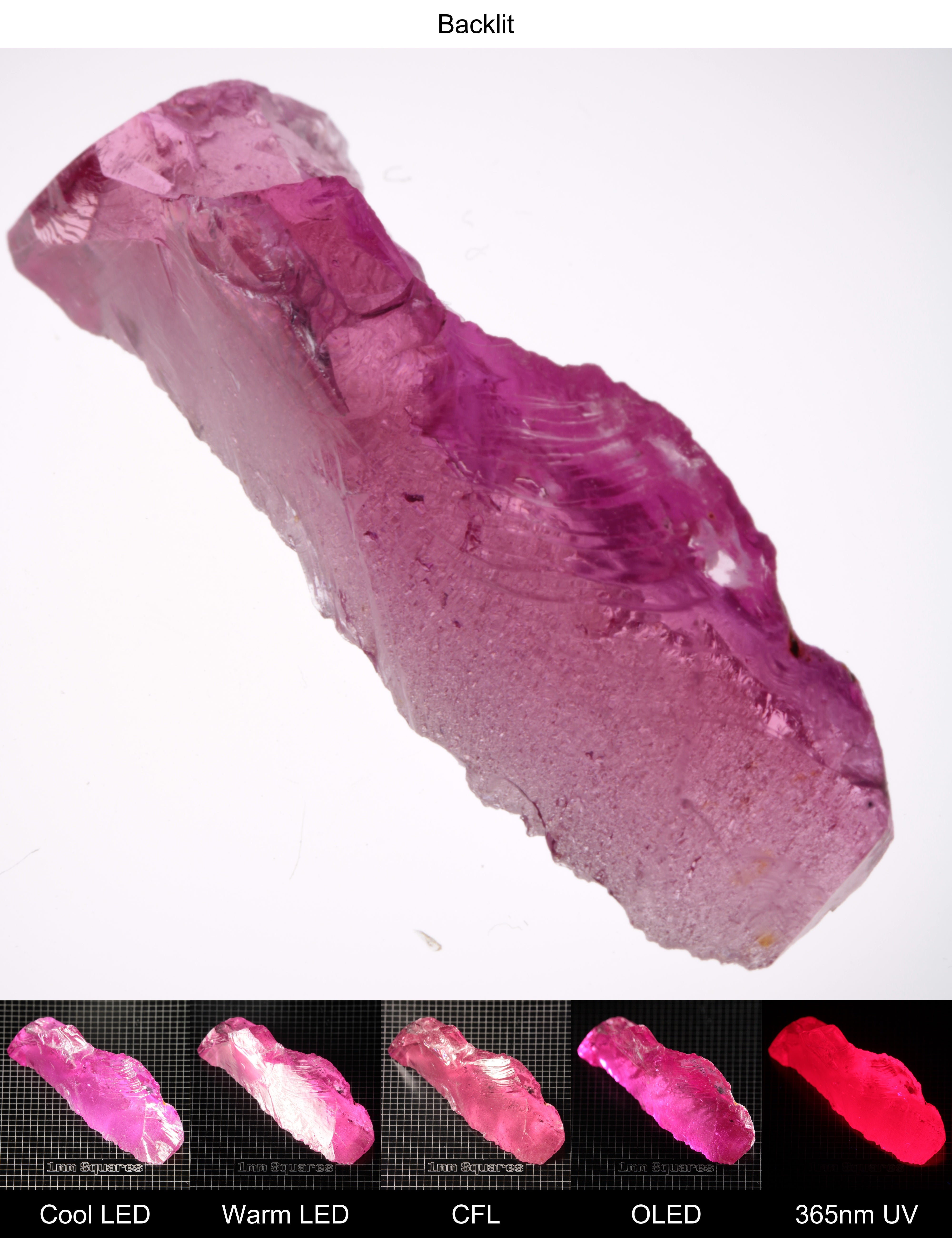 Pink Ruby Long Bar Gem Rough