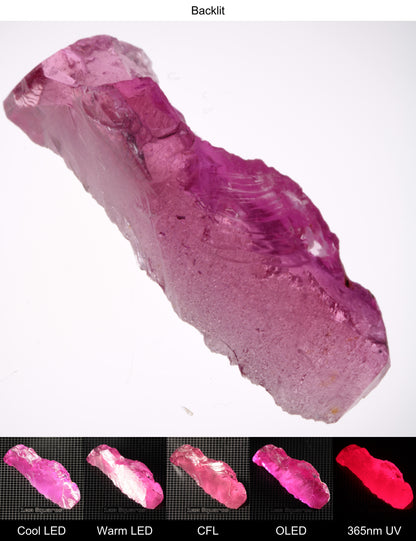 Pink Ruby Long Bar Gem Rough
