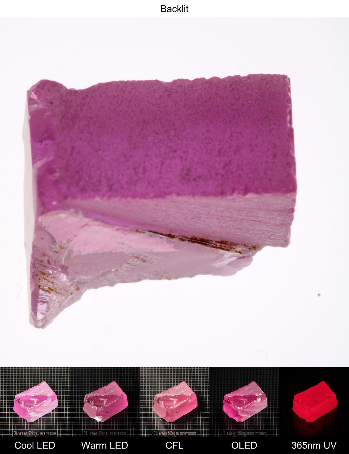 Pink Ruby Block Gem Rough