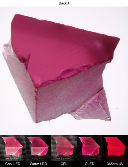 Pink Ruby Triangle Wedge Gem Rough