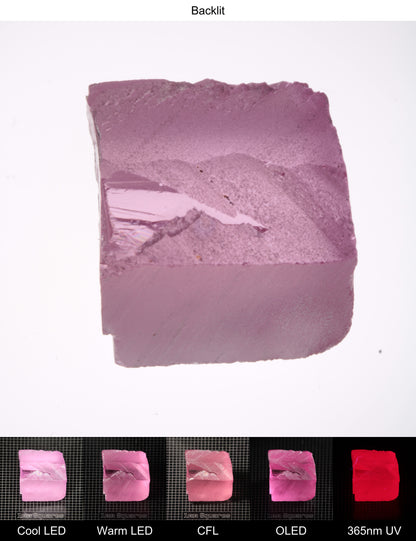 Pink Ruby Block Gem Rough