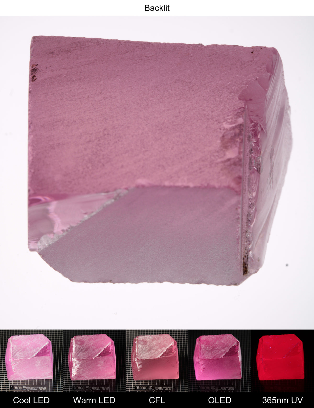 Pink Ruby Block Gem Rough