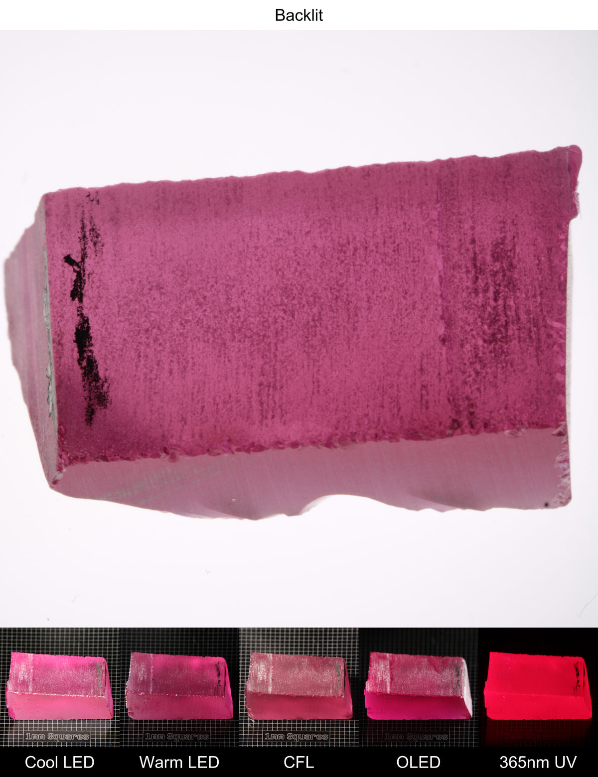 Pink Ruby Thin Block Gem Rough