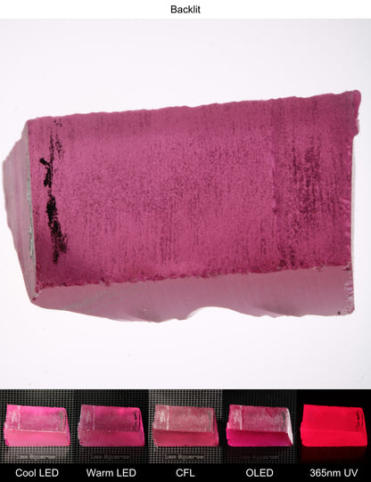 Pink Ruby Thin Block Gem Rough