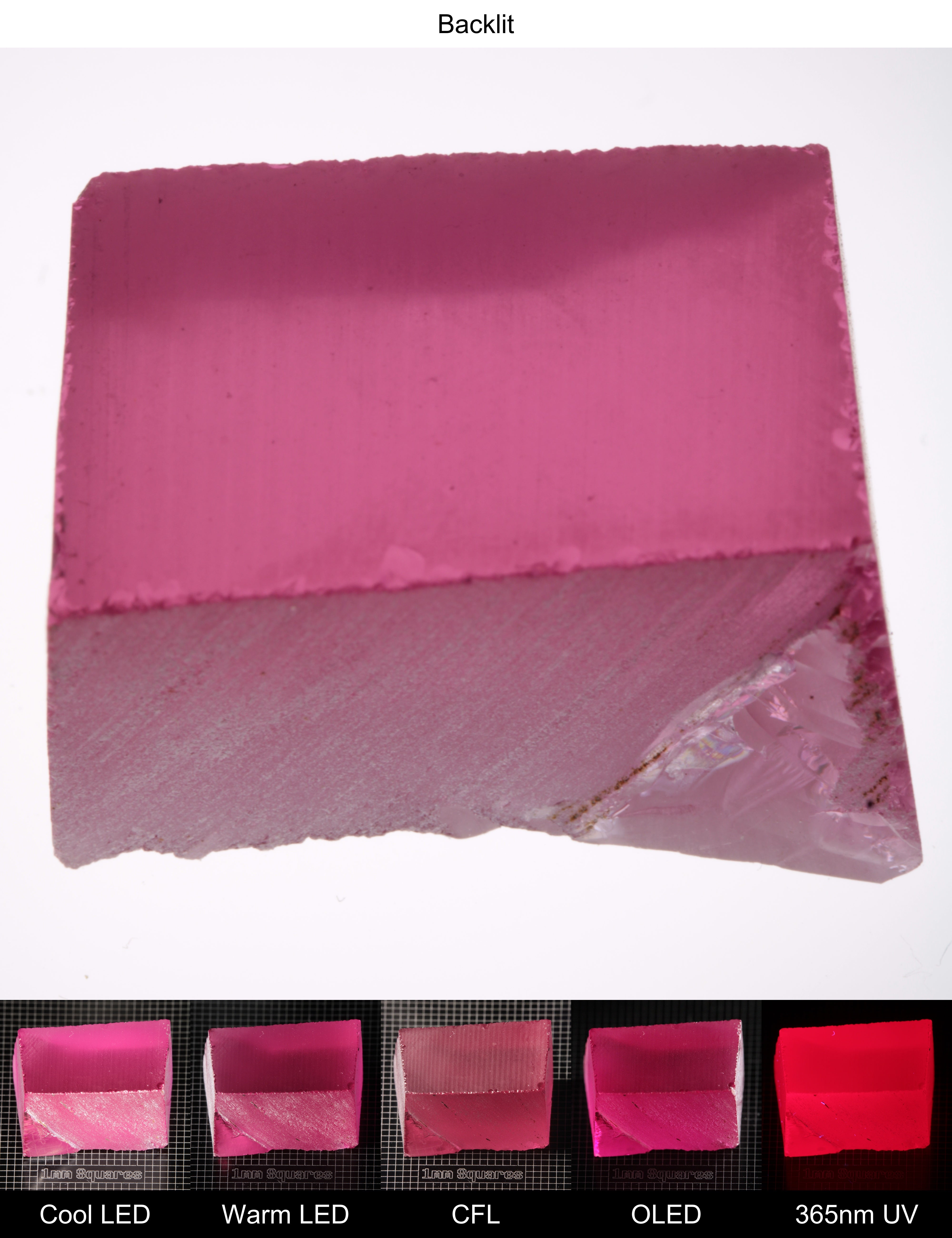 Pink Ruby Block Gem Rough